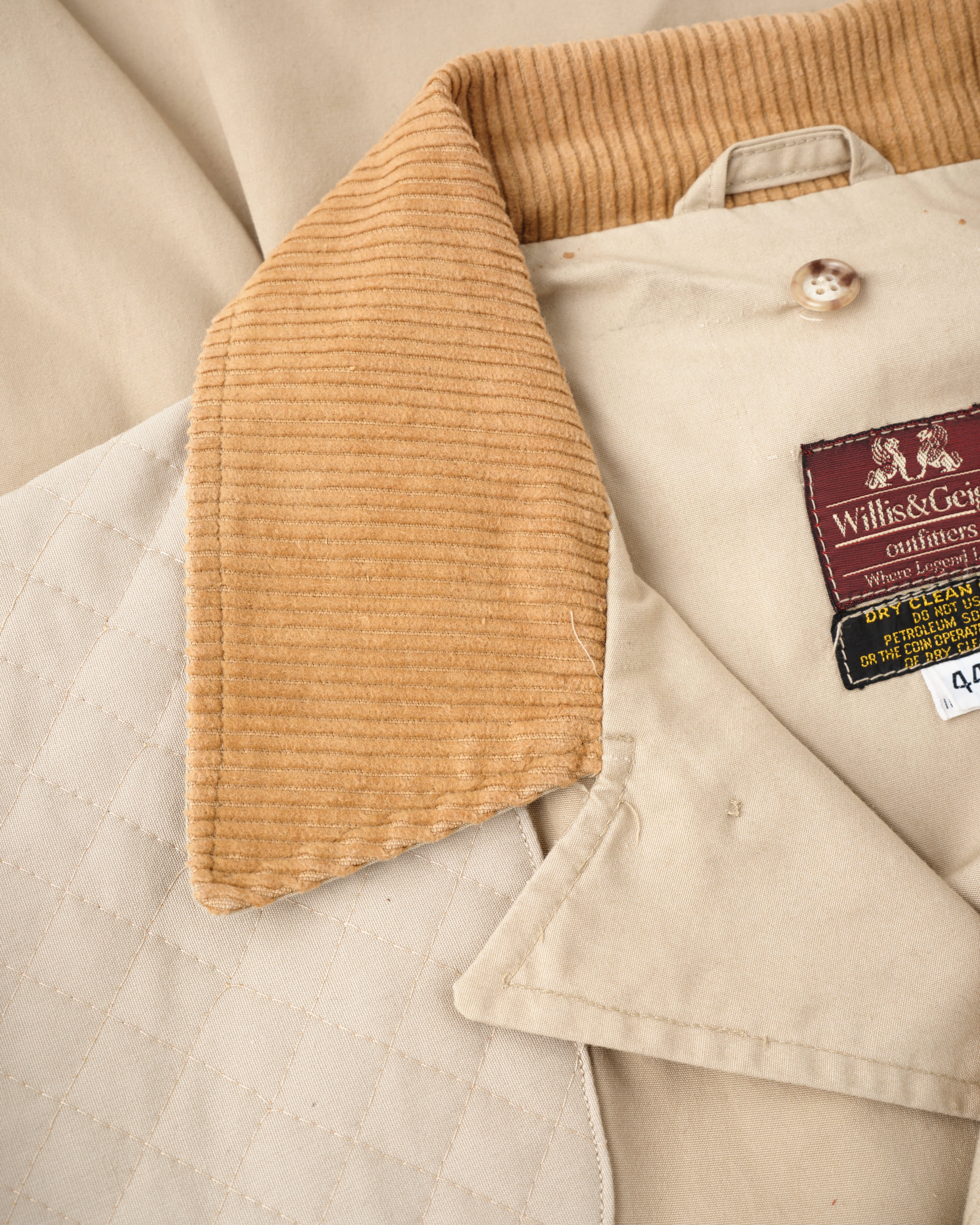 【~80's】Vintage Willis&Geiger Bush Poplin Quail Coat Size.44 "Made in U.S.A."