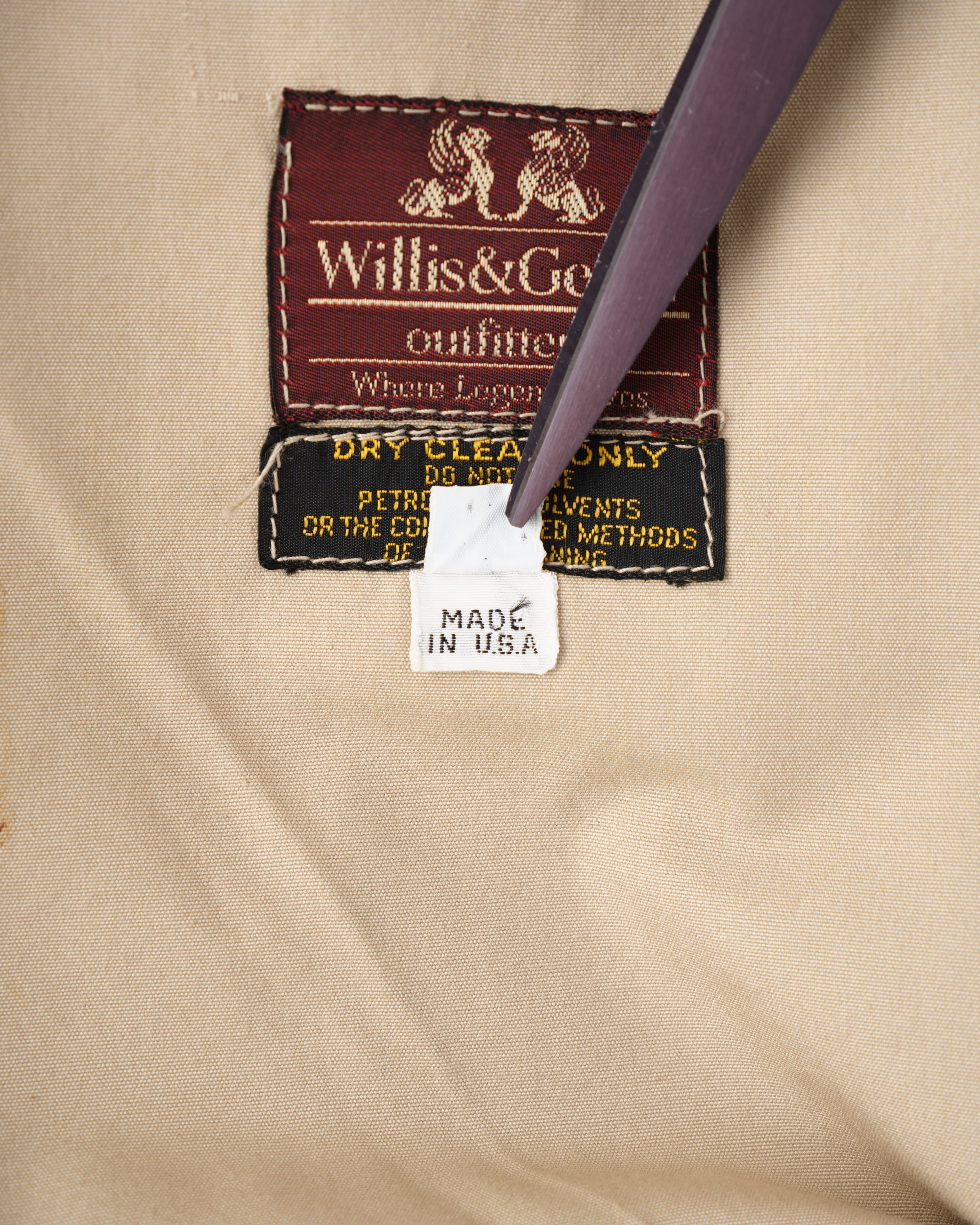 【~80's】Vintage Willis&Geiger Bush Poplin Quail Coat Size.44 "Made in U.S.A."