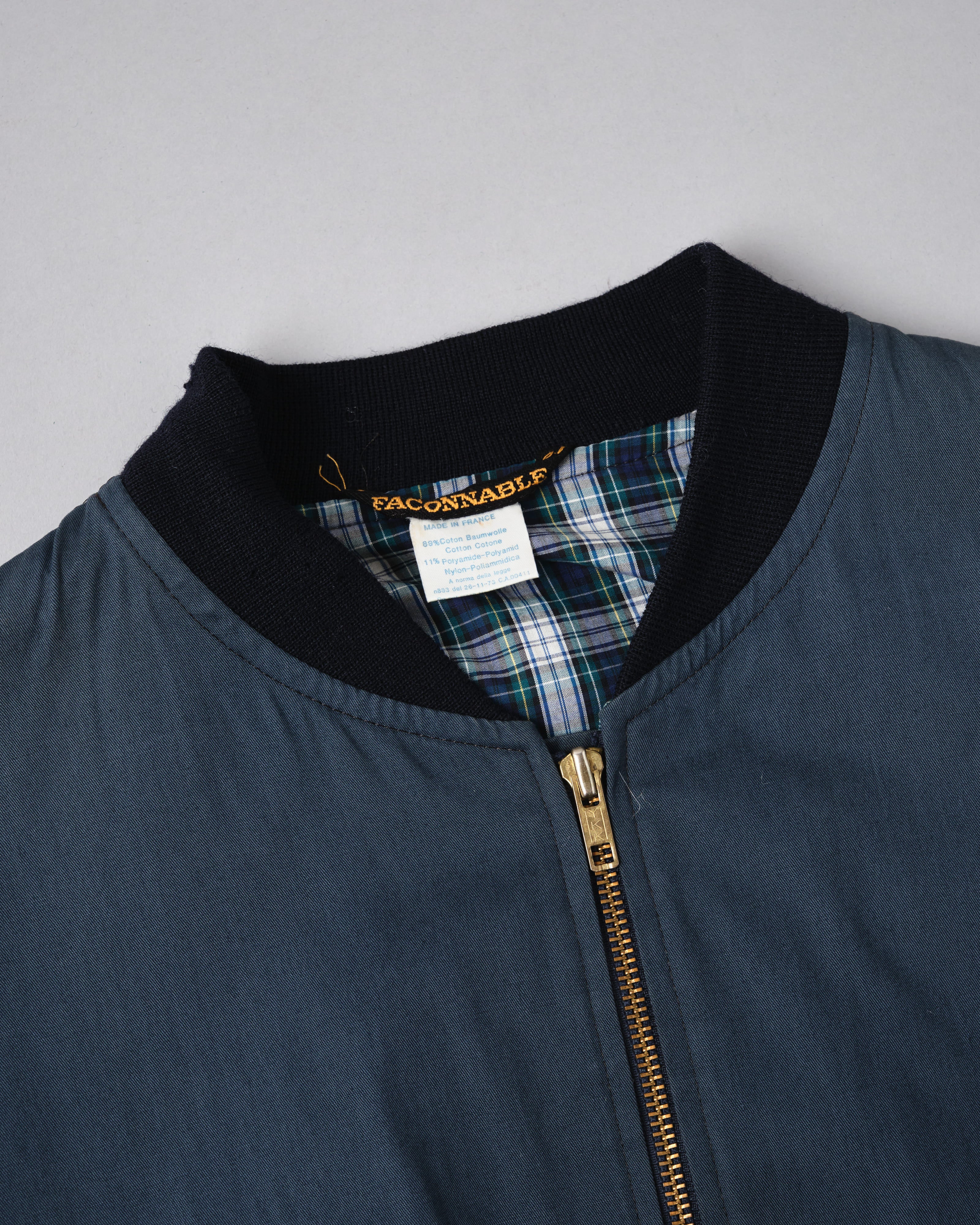【~80's】Vintage Façonnable Cotton Nylon Crazy Pattern Blouson Size.5