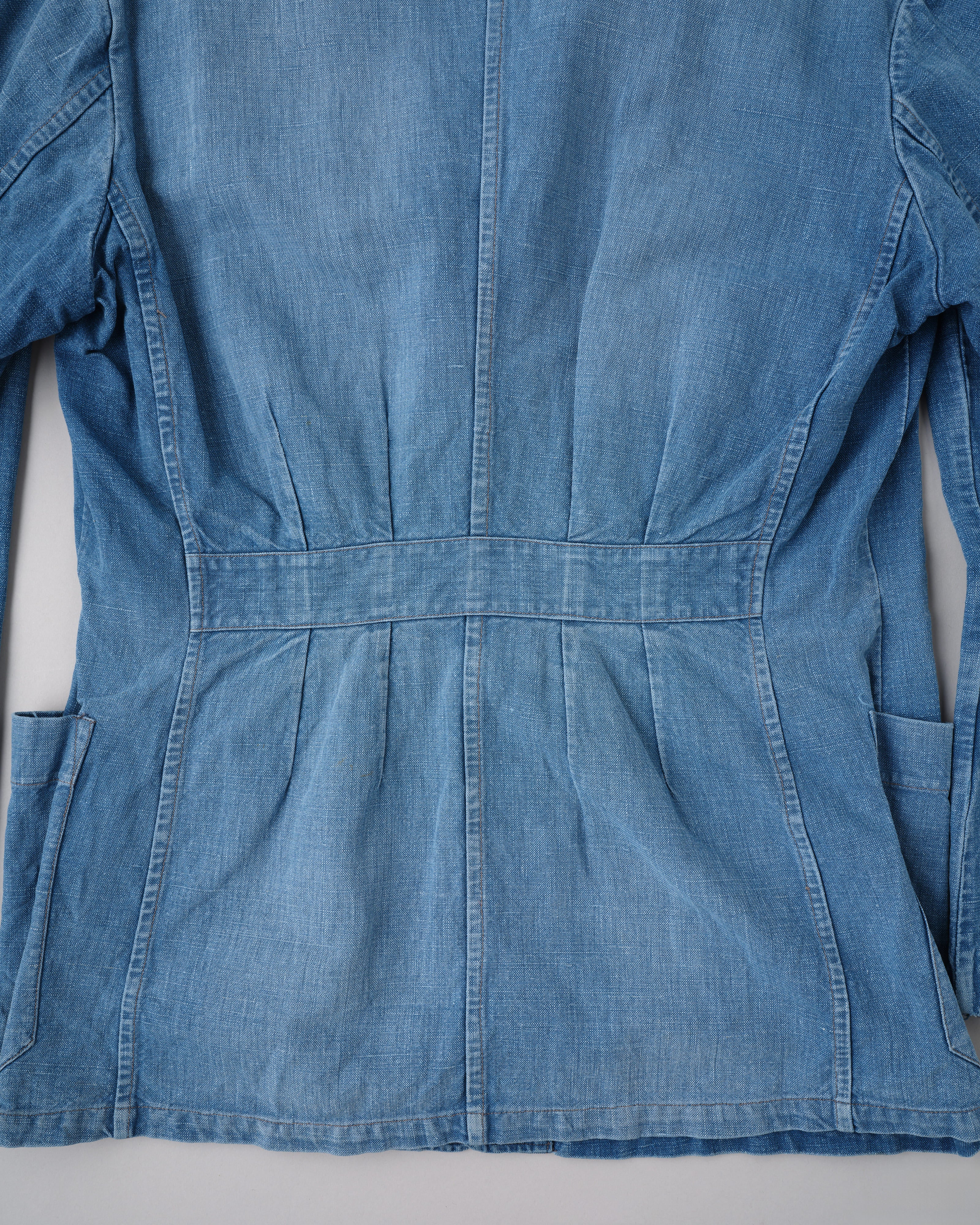 【~40's】French Vintage Indigo Metis 4 Pockets Lapel Work Jacket