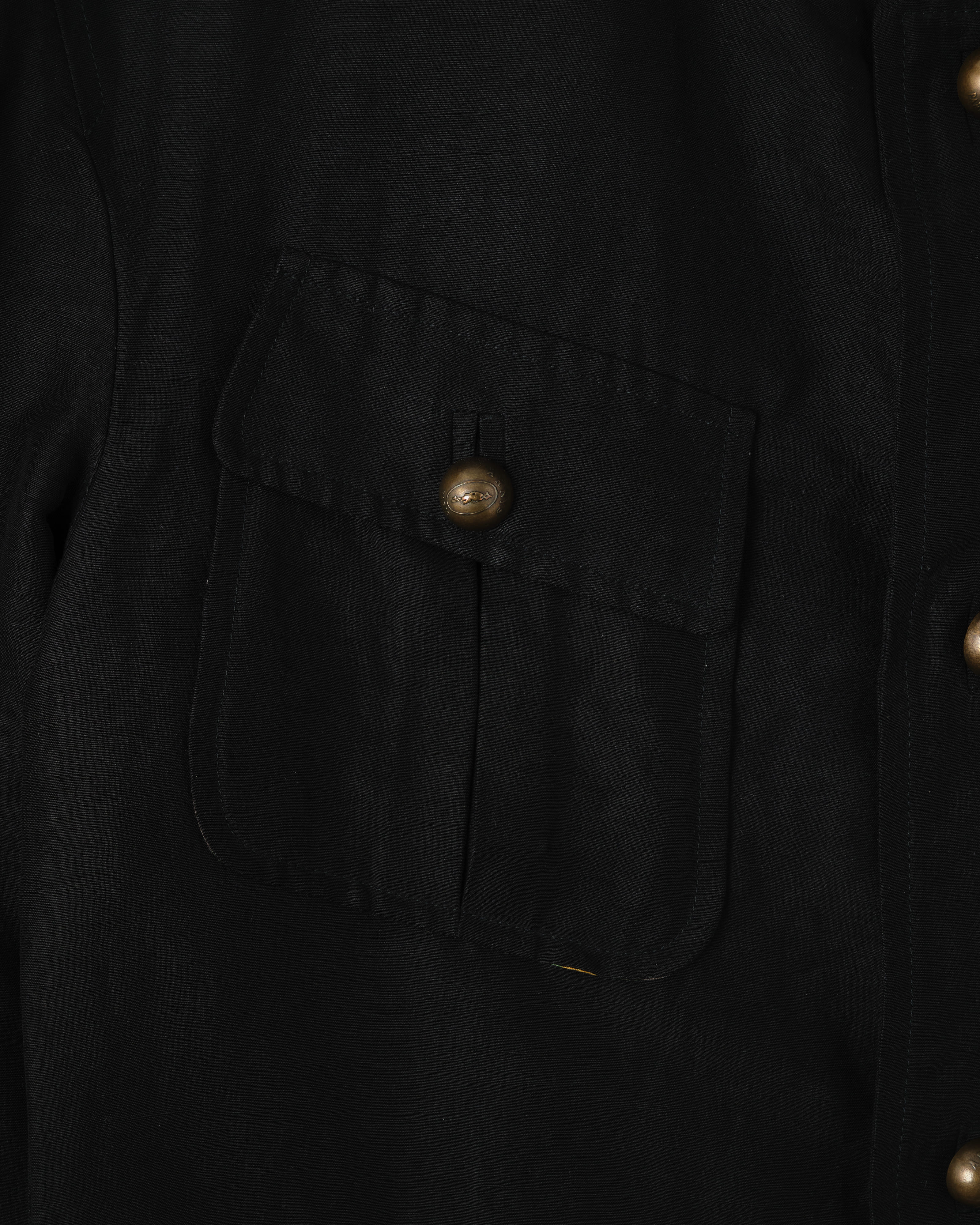 【~00's】Old ARNYS PARIS Silk Linen Stand Collar Jacket Size.46