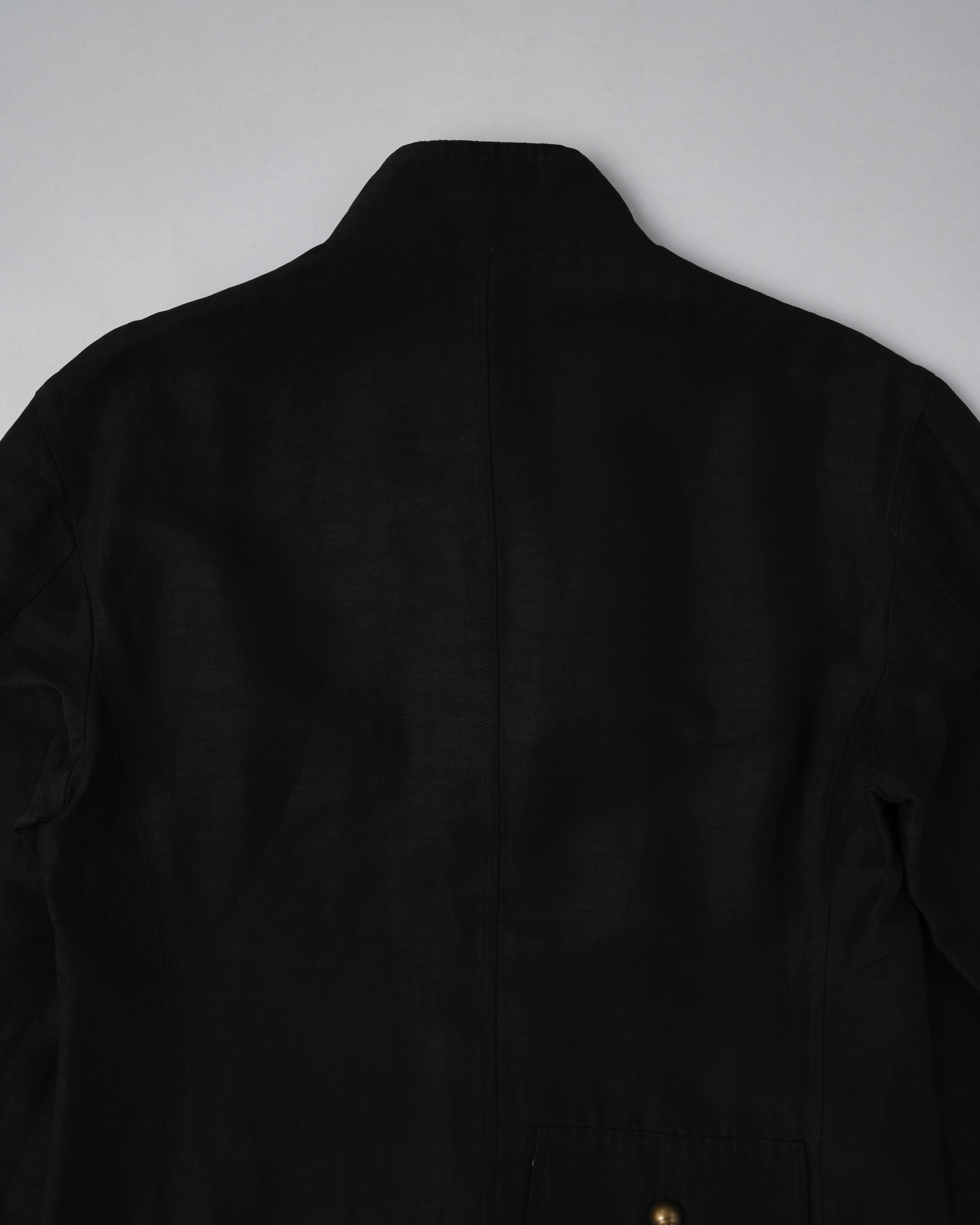 【~00's】Old ARNYS PARIS Silk Linen Stand Collar Jacket Size.46