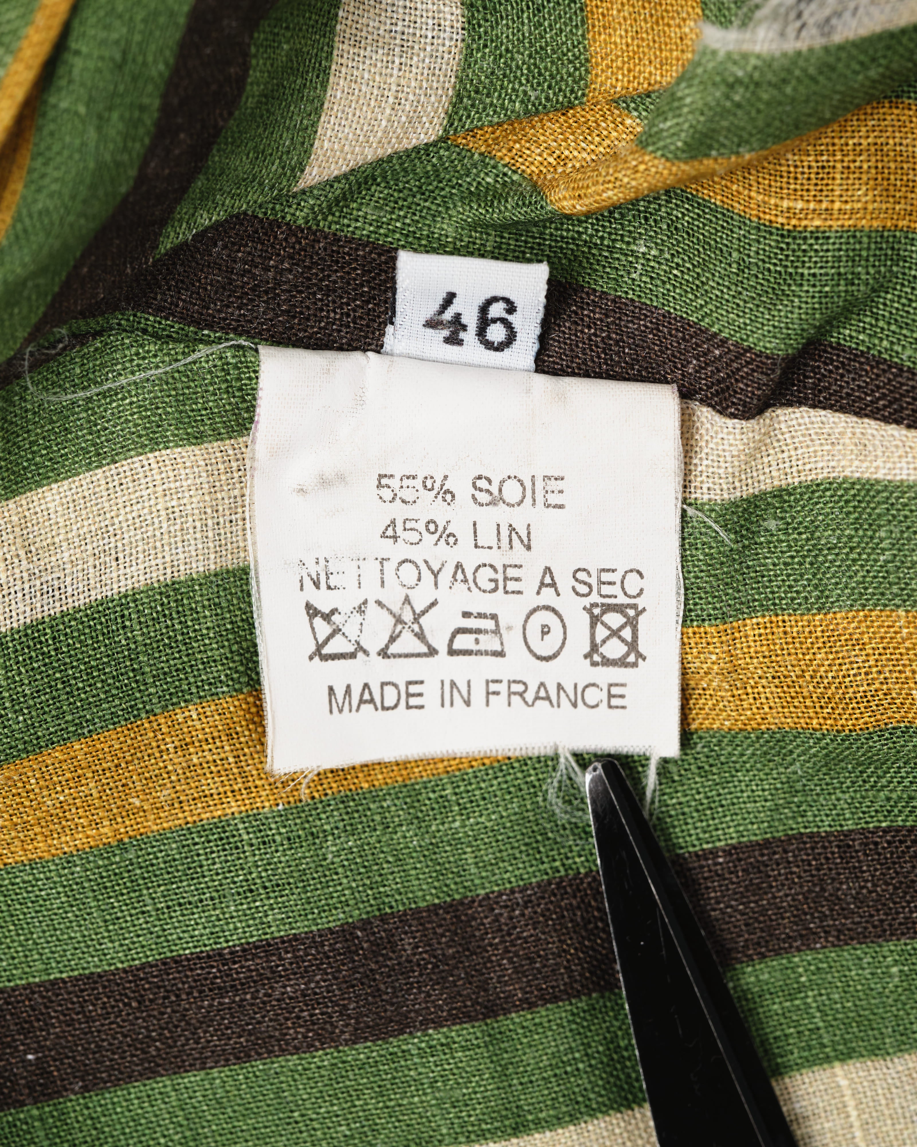 【~00's】Old ARNYS PARIS Silk Linen Stand Collar Jacket Size.46