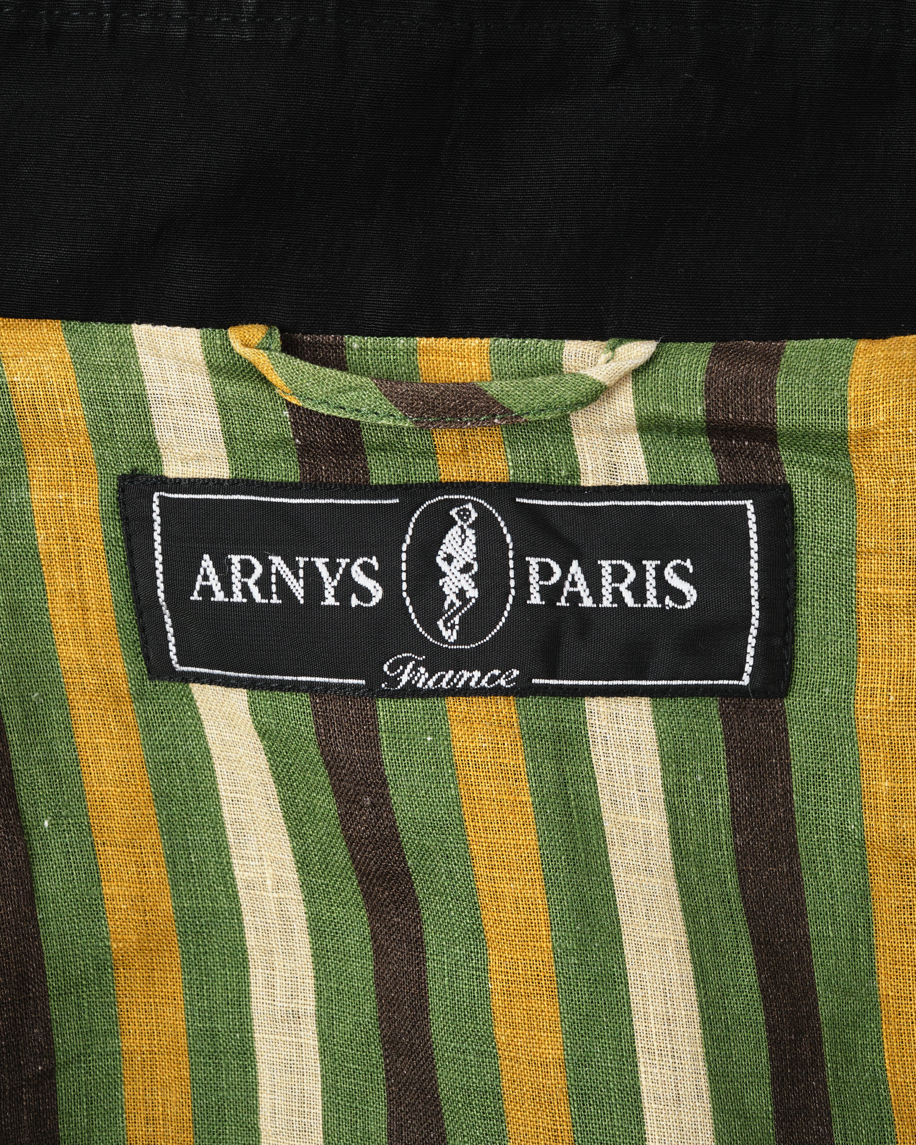 【~00's】Old ARNYS PARIS Silk Linen Stand Collar Jacket Size.46