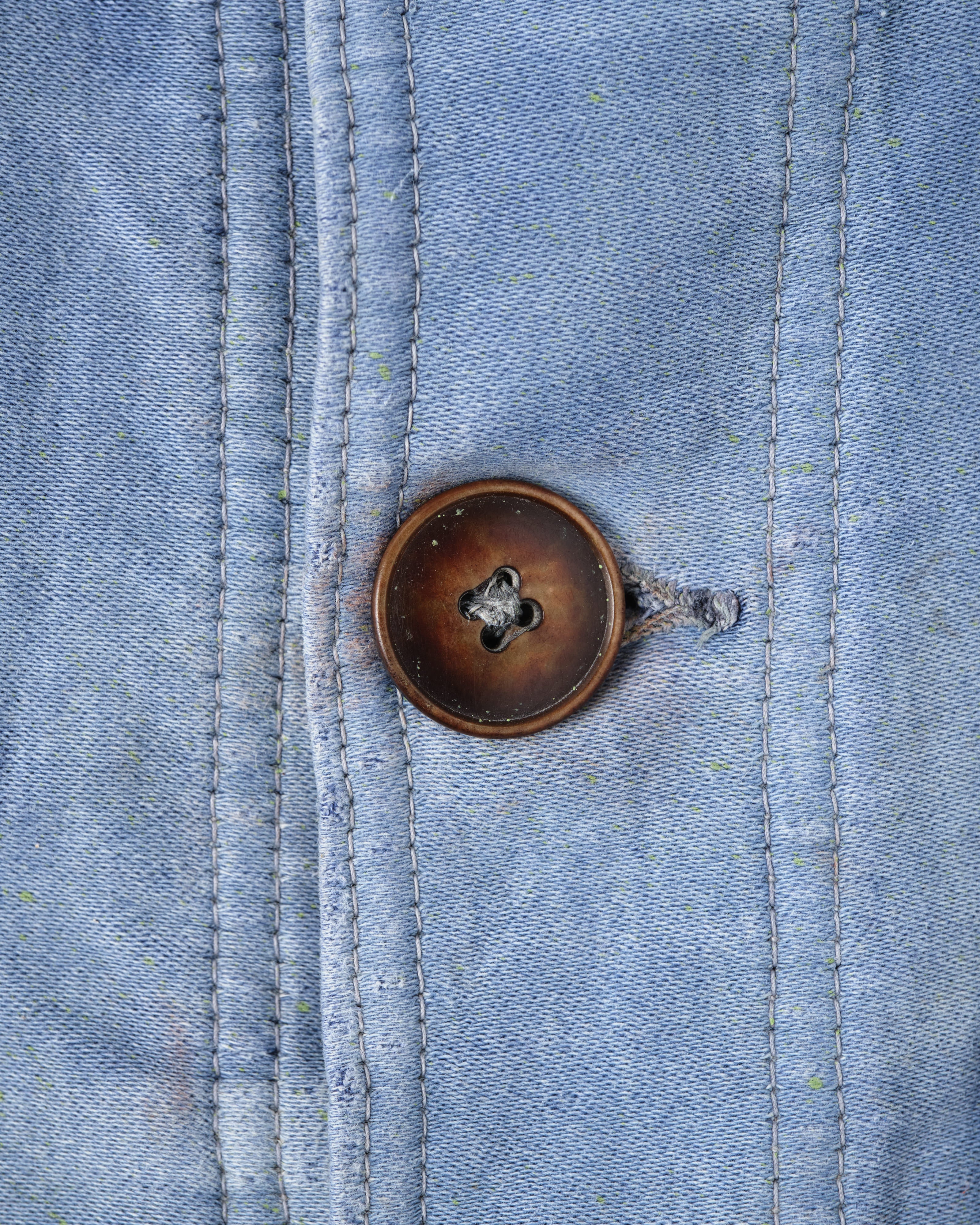 【~40's】French Vintage Blue Moleskin Work Jacket "Adolphe Lafont"