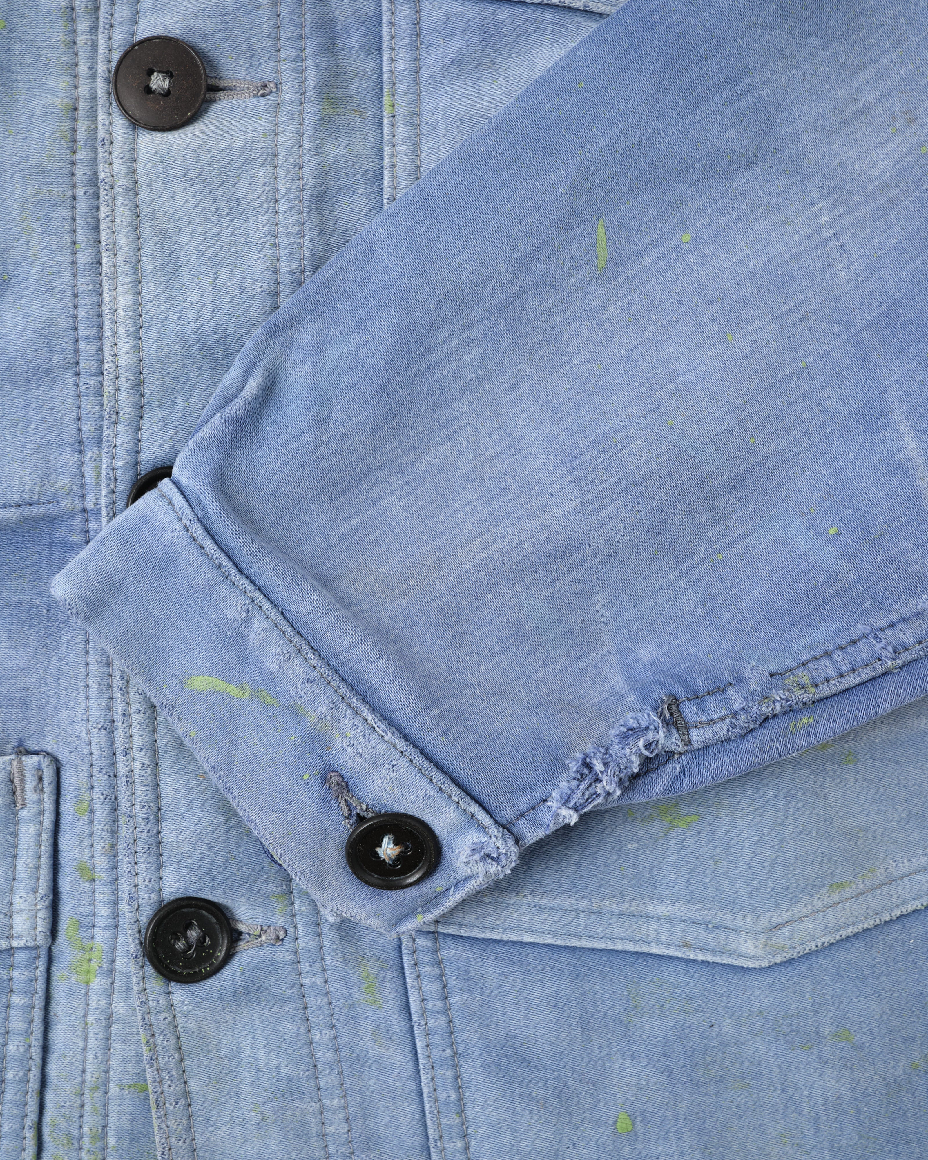 【~40's】French Vintage Blue Moleskin Work Jacket "Adolphe Lafont"