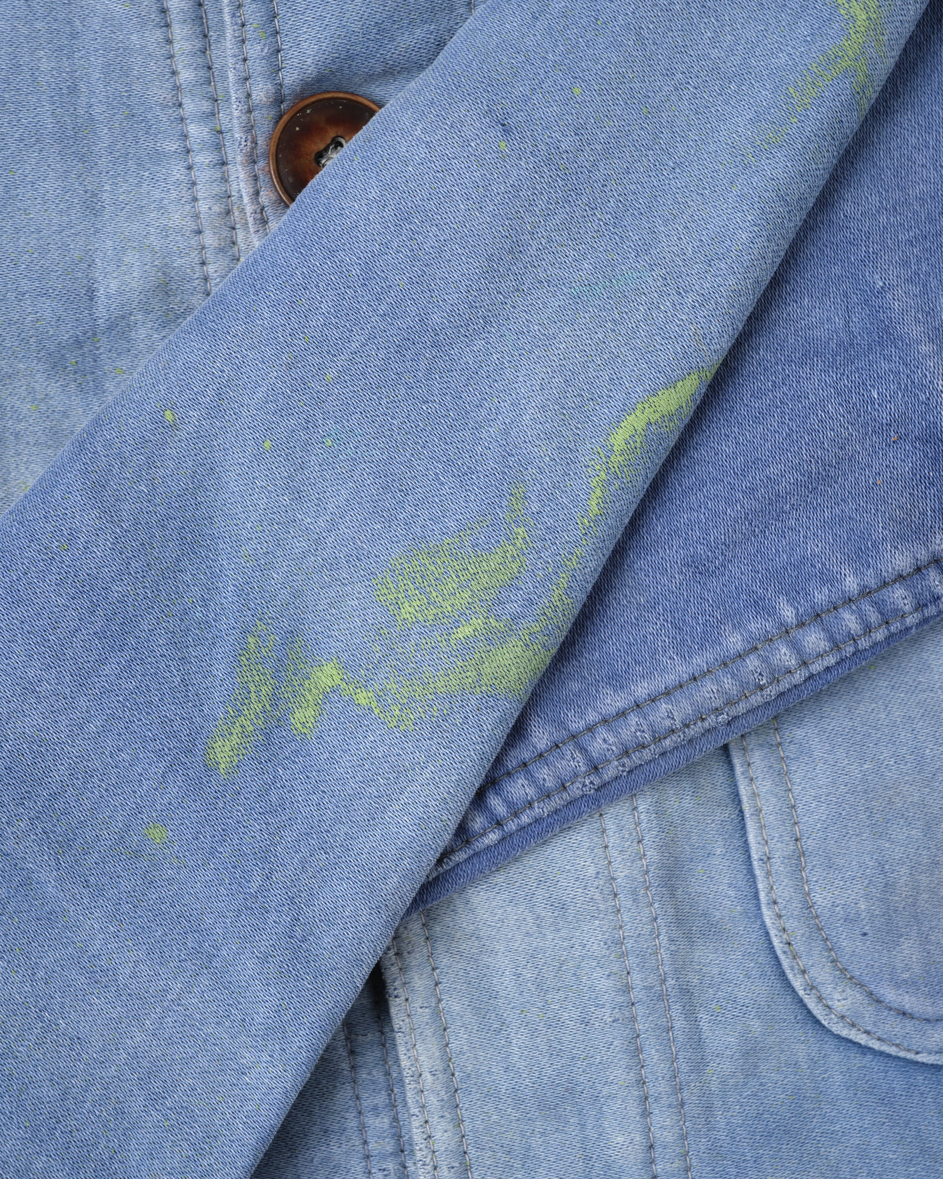 【~40's】French Vintage Blue Moleskin Work Jacket "Adolphe Lafont"