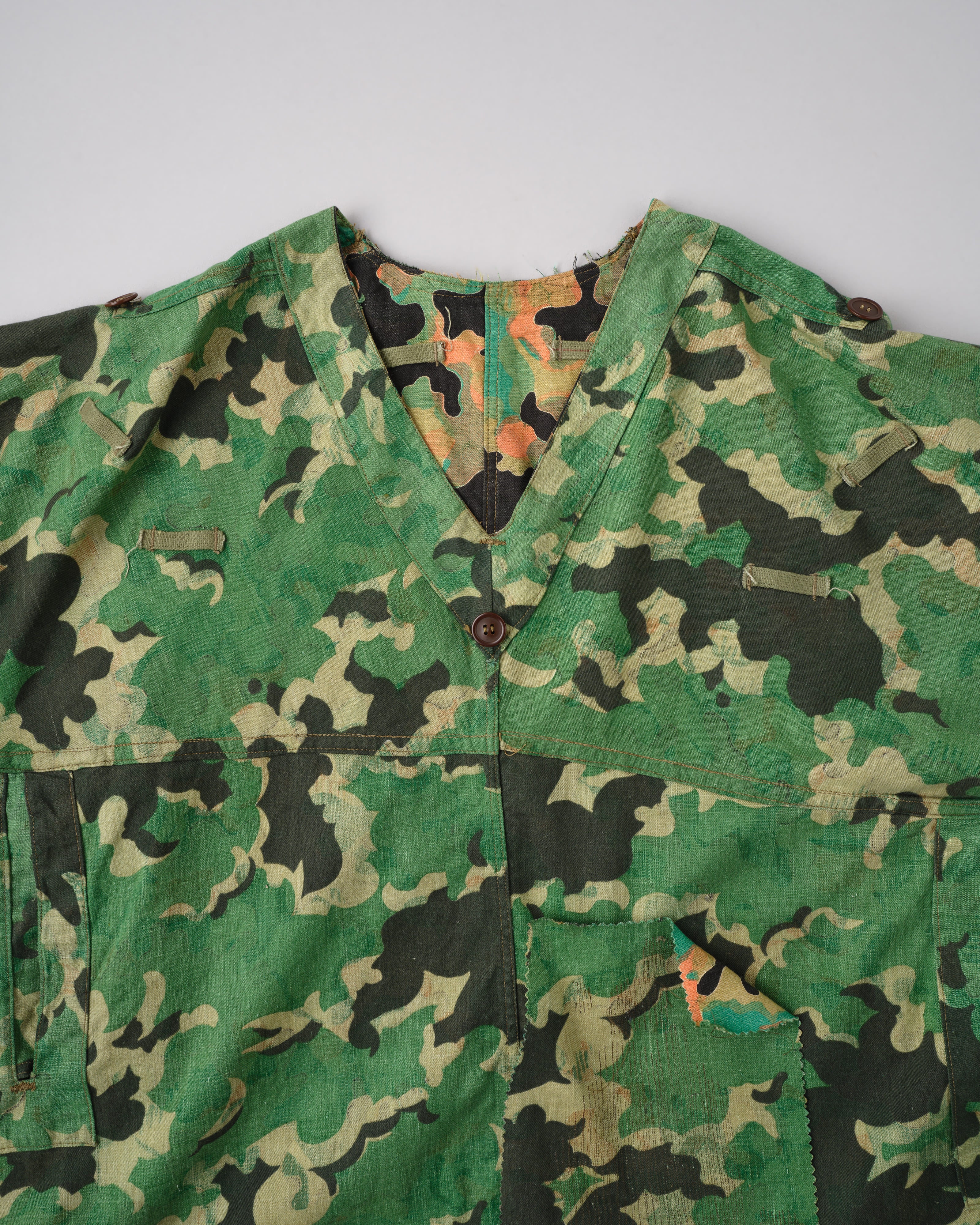 【~50’s】Czechoslovakian Army Dubaky Camouflage Reversible Smock With Gloves "Modified"