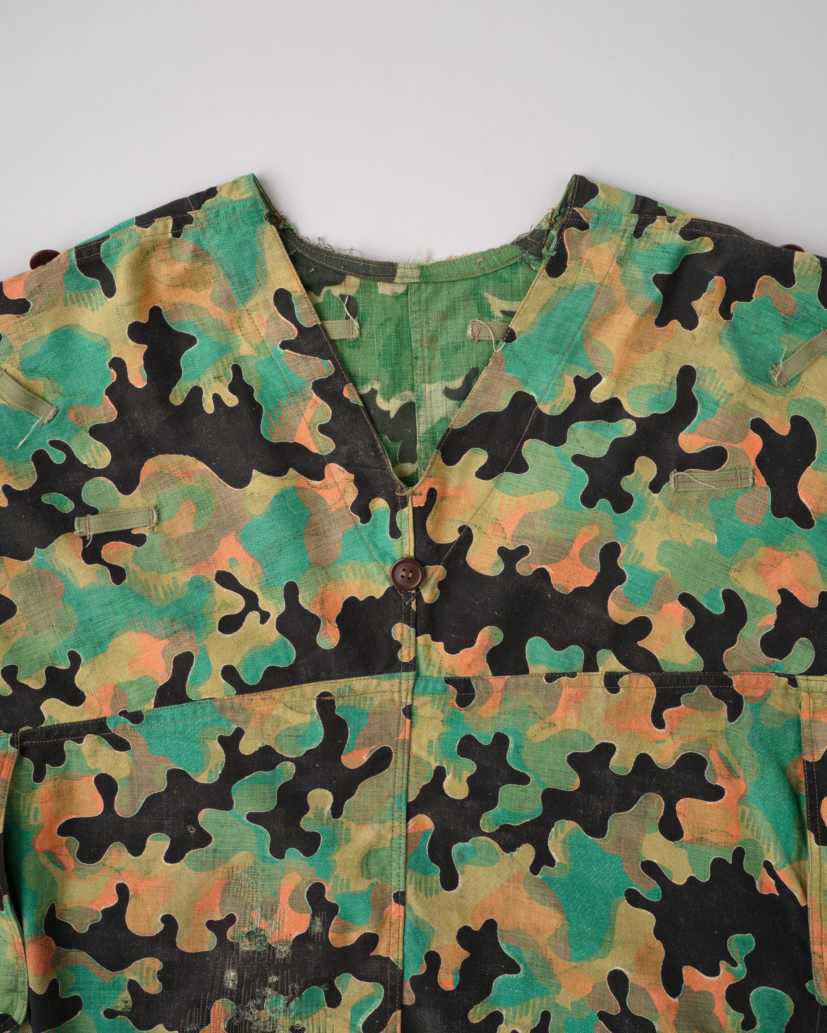 【~50’s】Czechoslovakian Army Dubaky Camouflage Reversible Smock With Gloves "Modified"