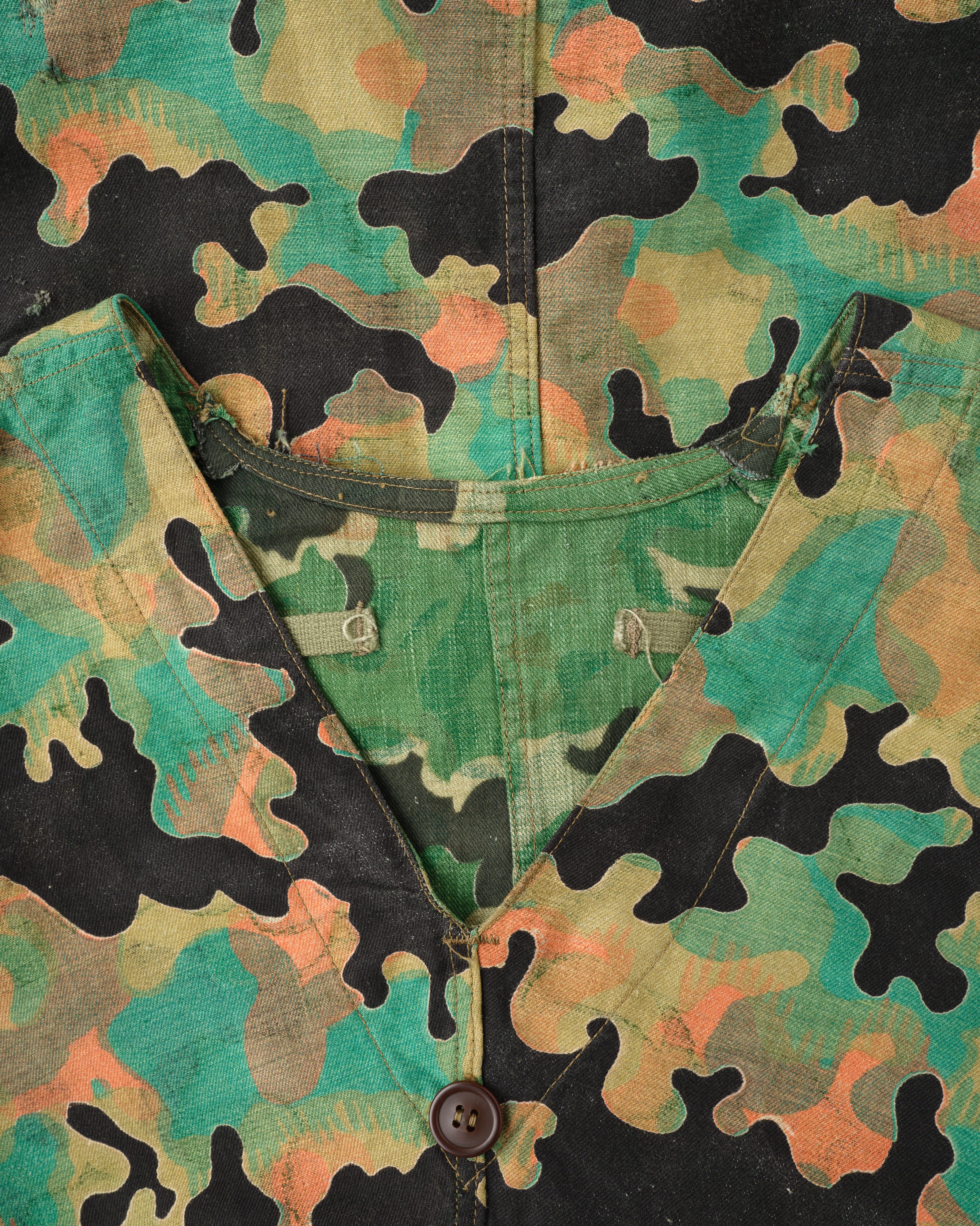 【~50’s】Czechoslovakian Army Dubaky Camouflage Reversible Smock With Gloves "Modified"