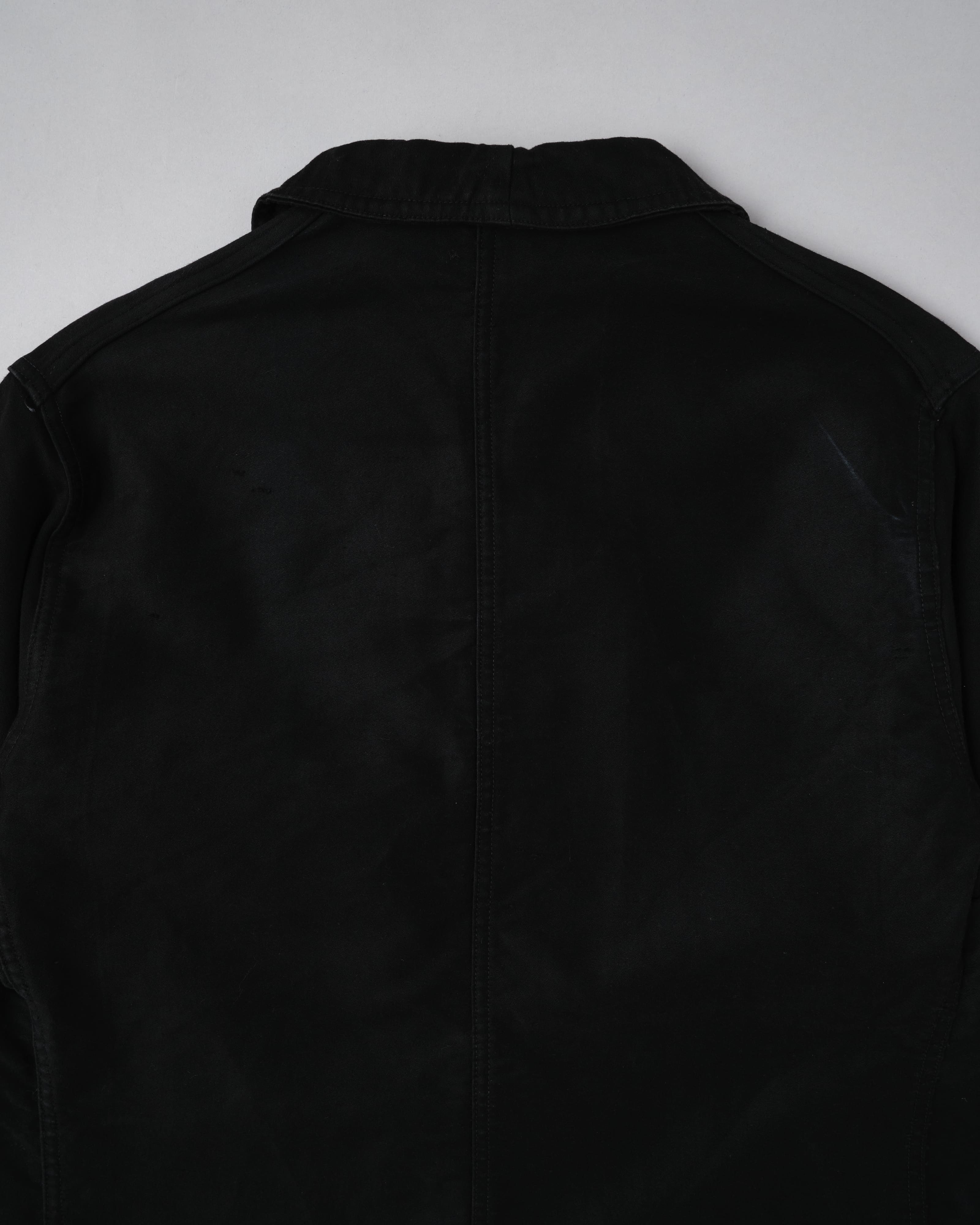 【~40's】French Vintage Black Moleskin Work Jacket "Vulcain"