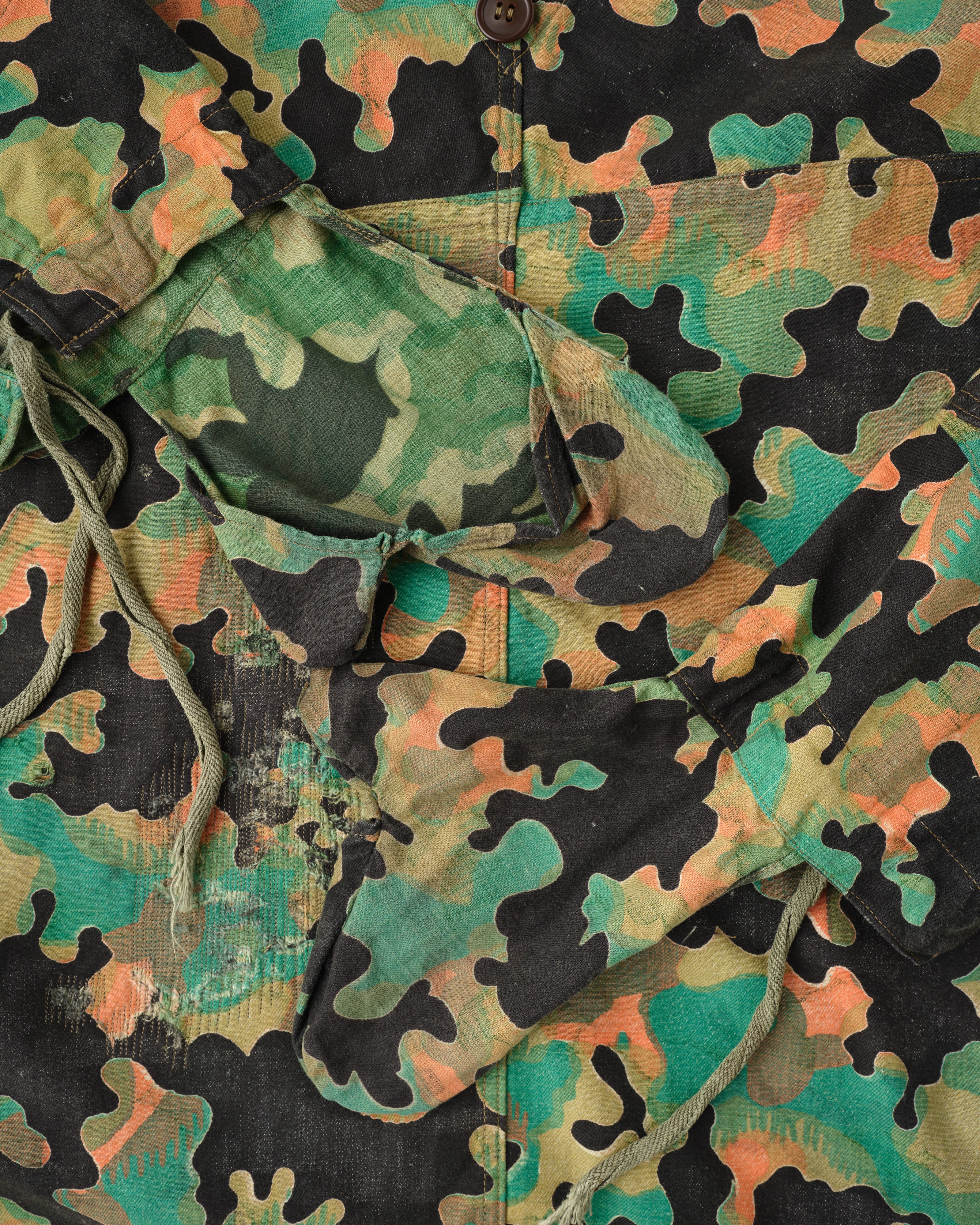 【~50’s】Czechoslovakian Army Dubaky Camouflage Reversible Smock With Gloves "Modified"