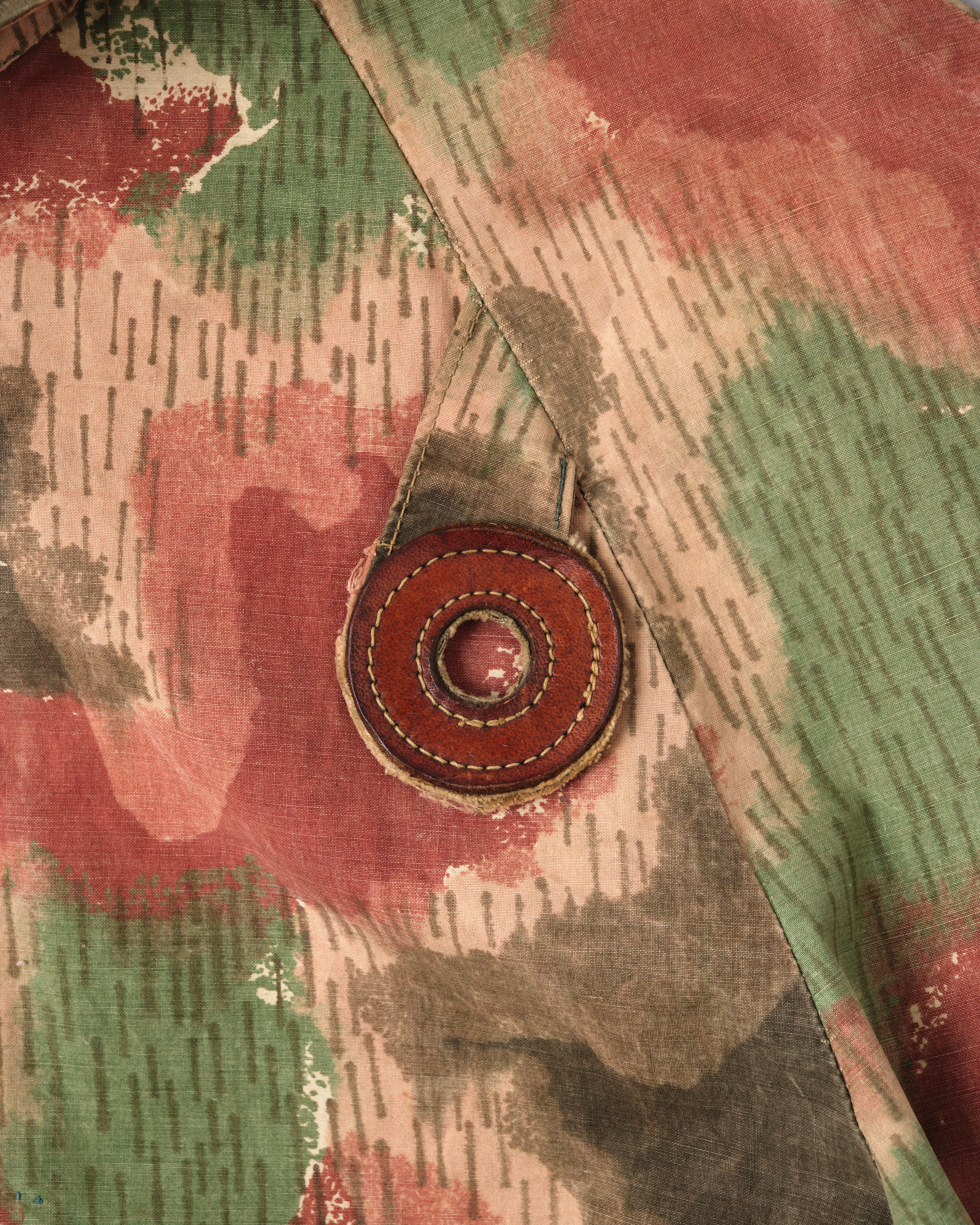 【~60's】Czechoslovakian Army Sumpfmuster Pattern Camouflage Raglan Sleeve Zip Up Hooded Jacket "Localmade"