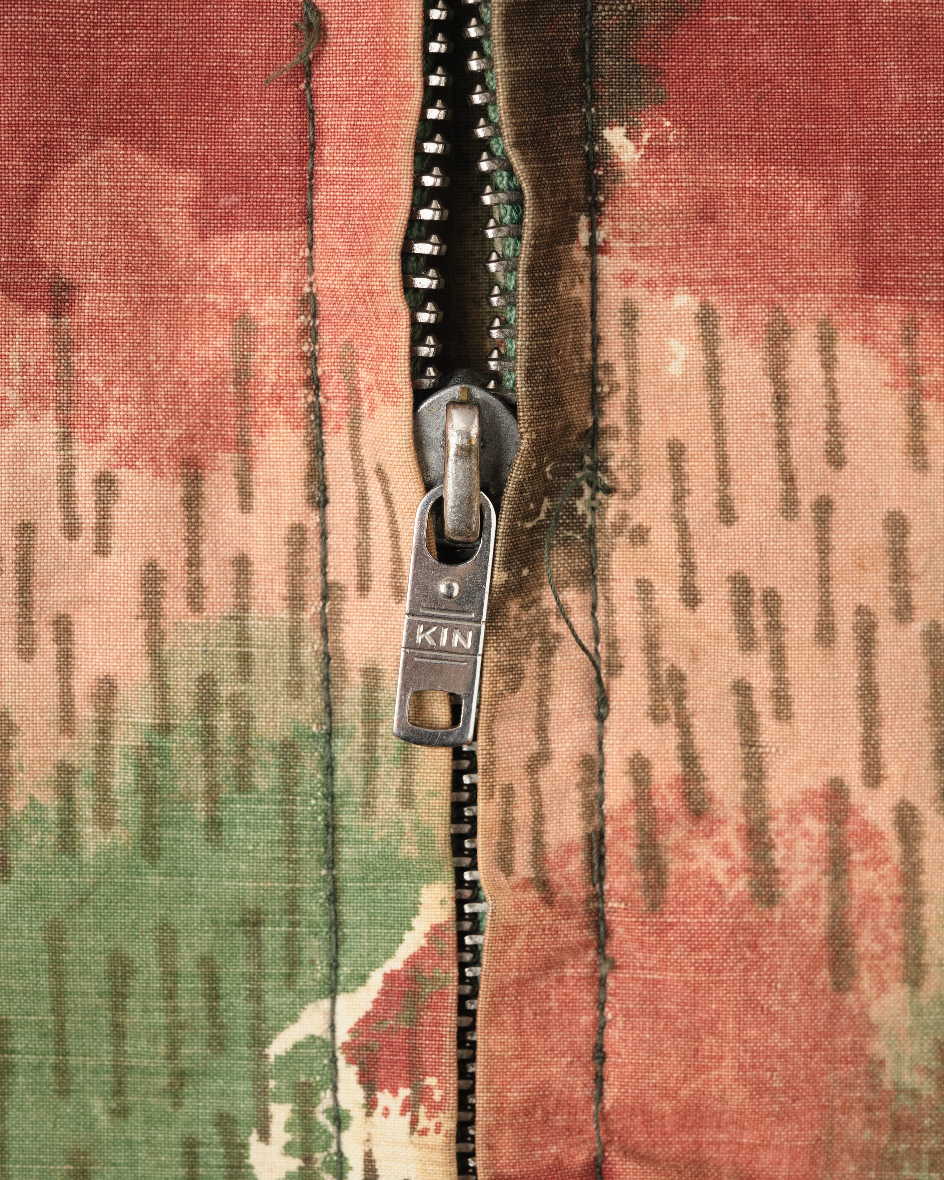 【~60's】Czechoslovakian Army Sumpfmuster Pattern Camouflage Raglan Sleeve Zip Up Hooded Jacket "Localmade"