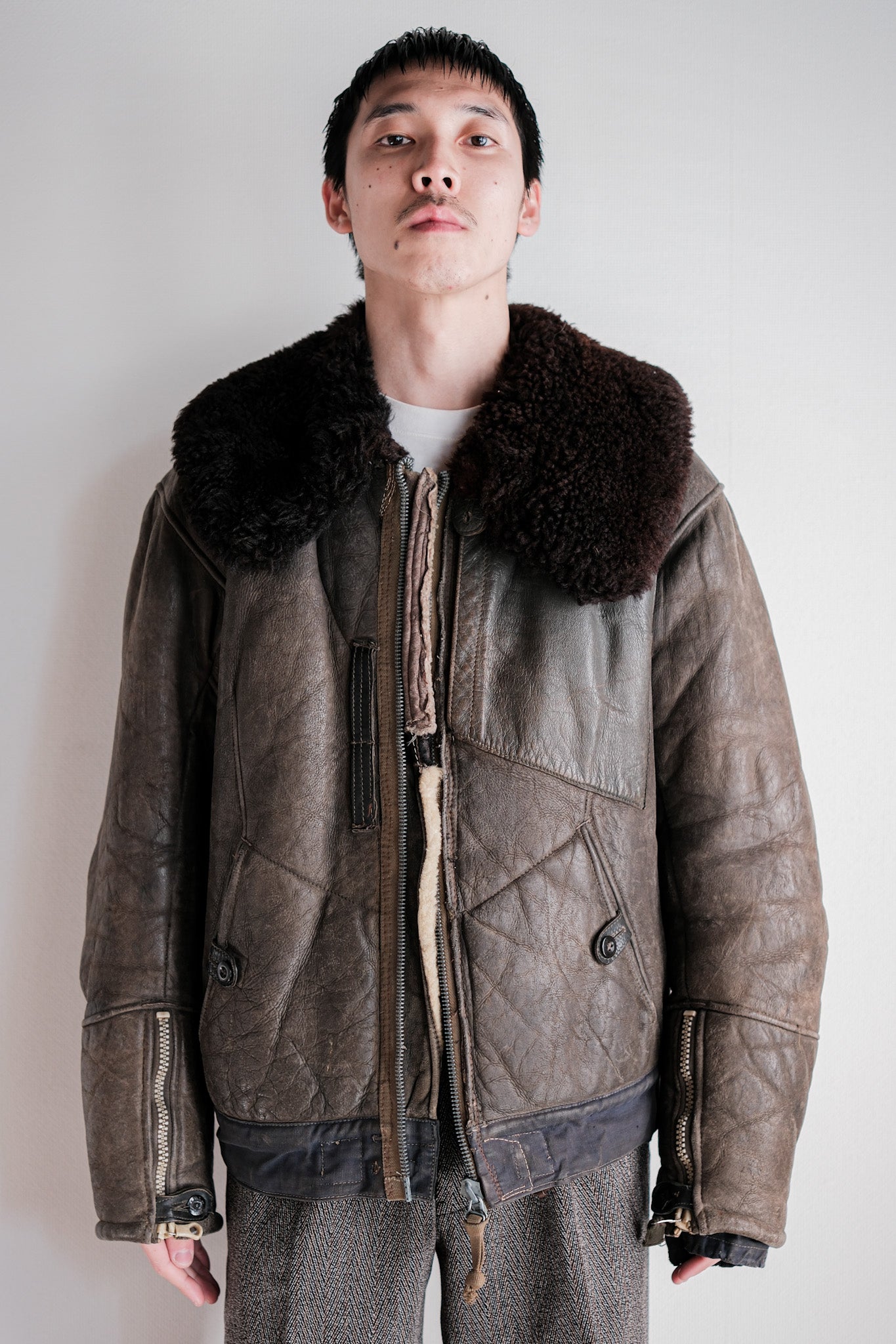 【~40's】WWⅡ German Air Force Winter Flight Jacket "Luftwaffe"