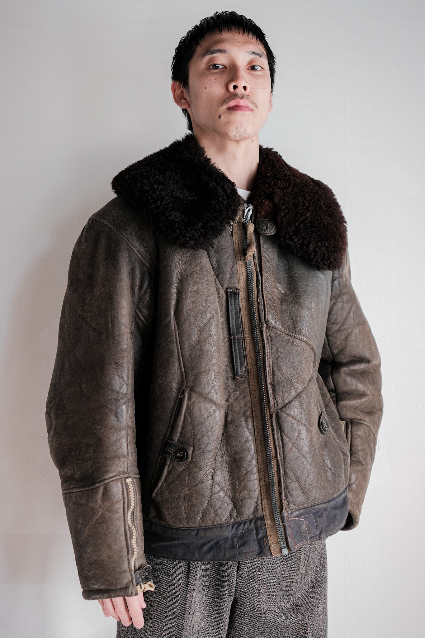 【~40's】WWⅡ German Air Force Winter Flight Jacket "Luftwaffe"