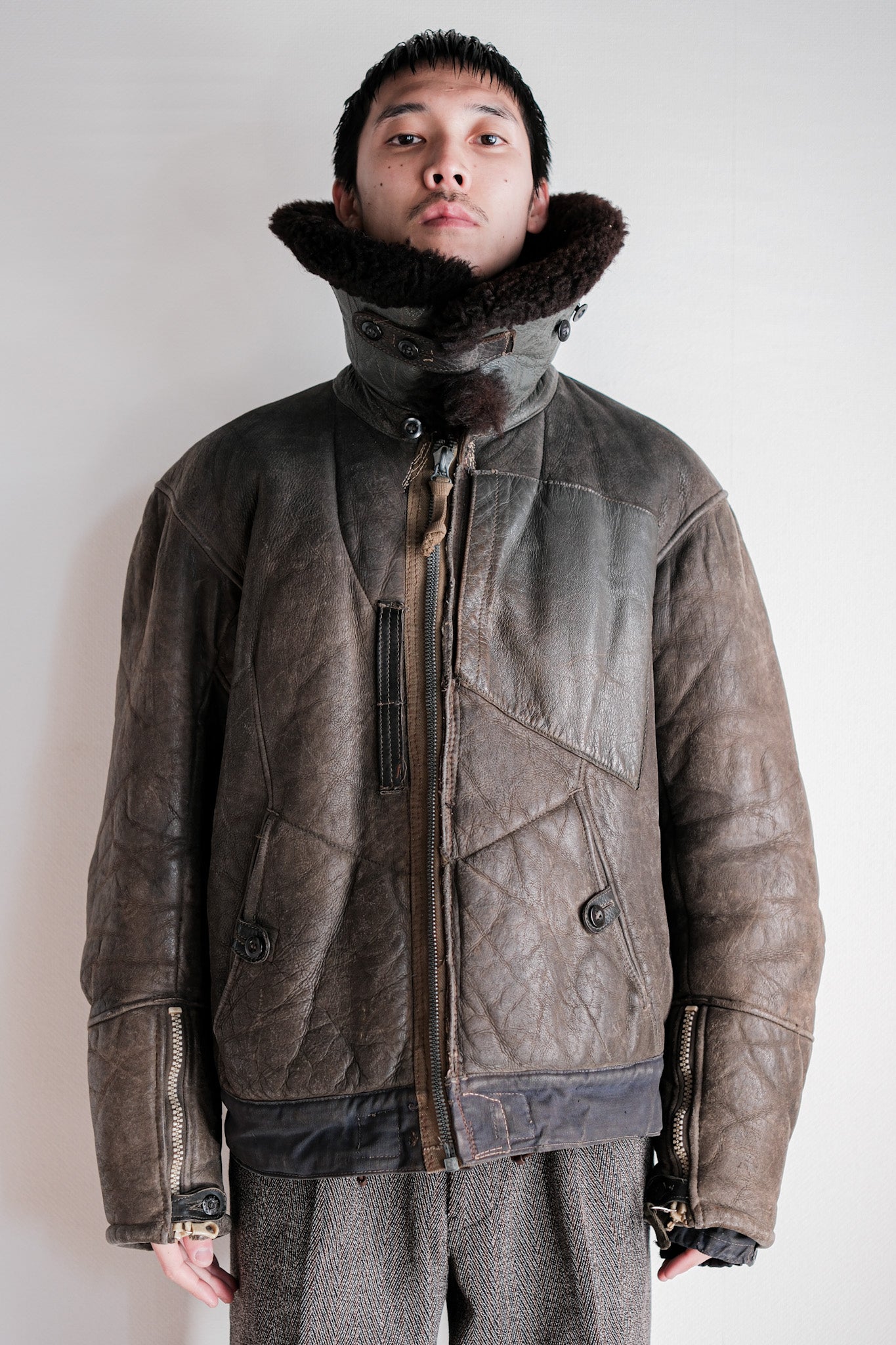 【~40's】WWⅡ German Air Force Winter Flight Jacket "Luftwaffe"