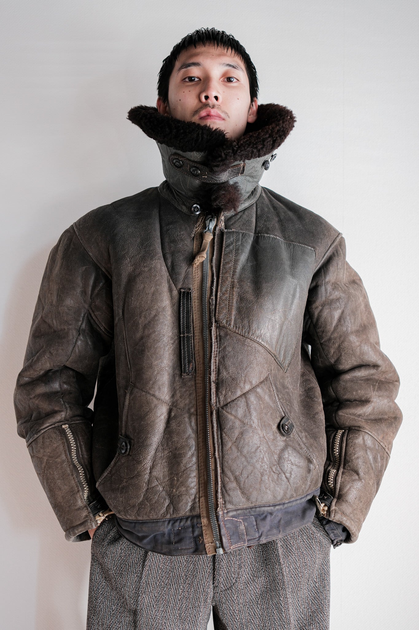 【~40's】WWⅡ German Air Force Winter Flight Jacket "Luftwaffe"