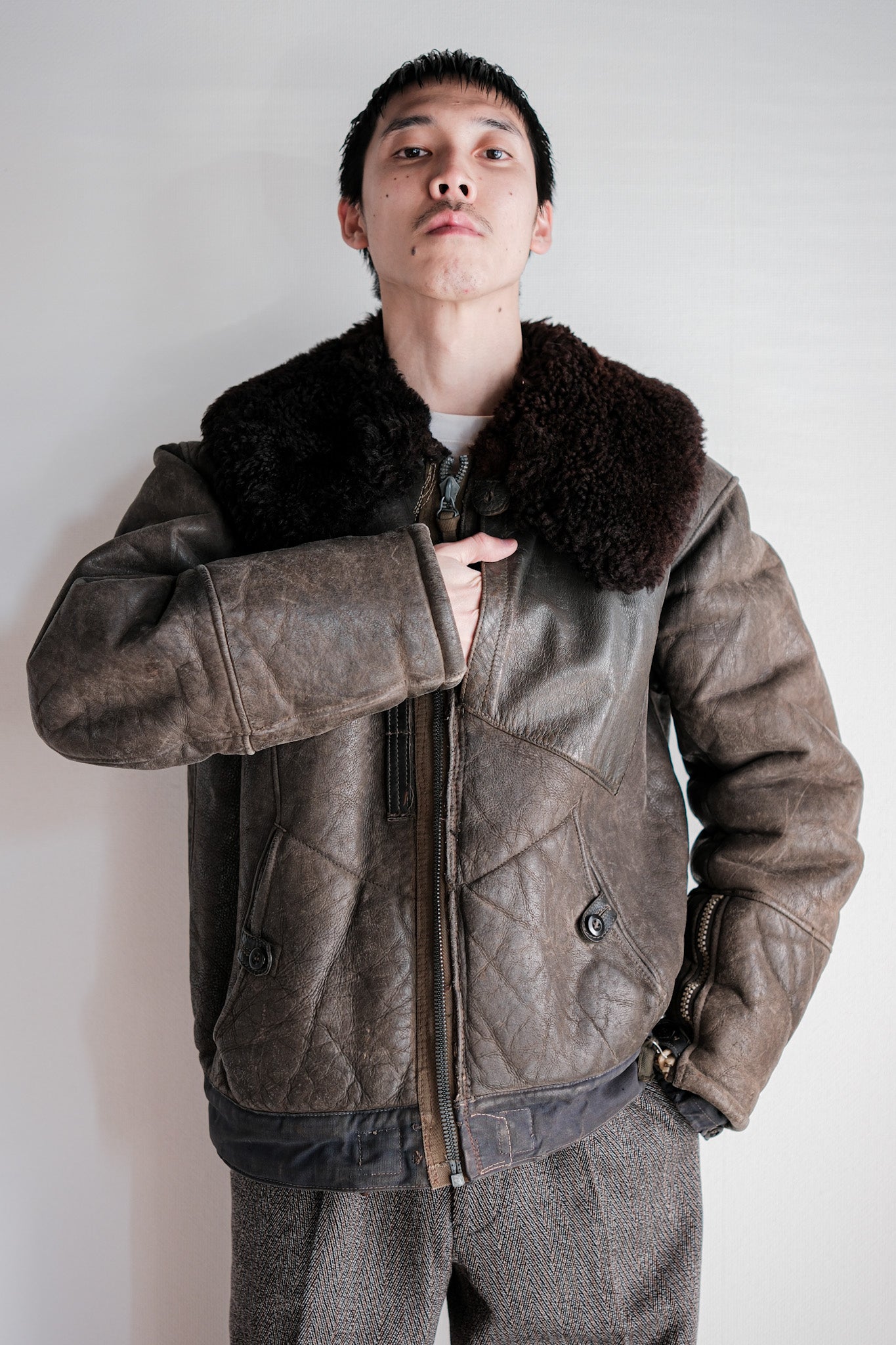 【~40's】WWⅡ German Air Force Winter Flight Jacket "Luftwaffe"