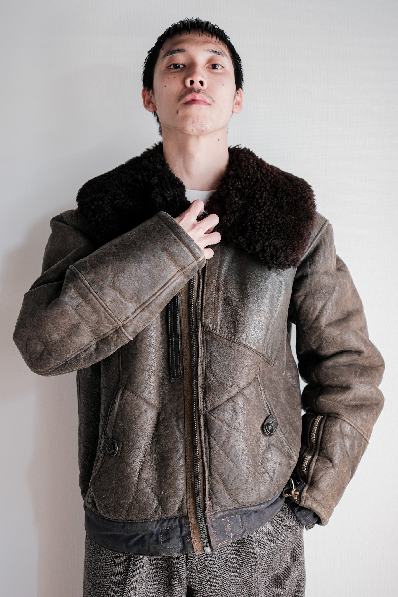 【~40's】WWⅡ German Air Force Winter Flight Jacket "Luftwaffe"