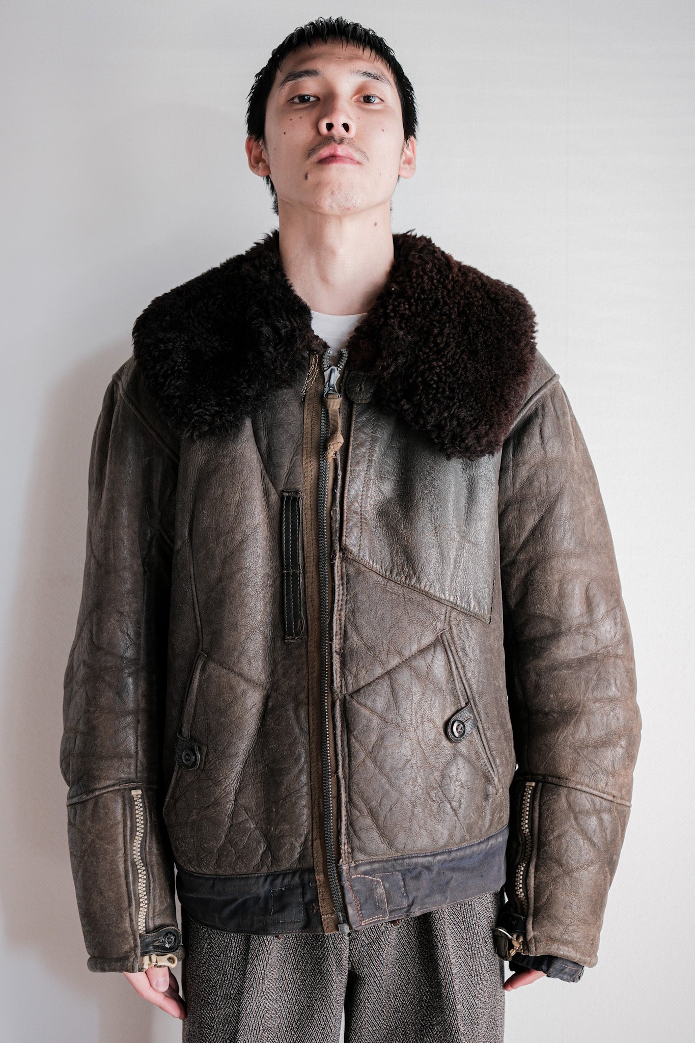 【~40's】WWⅡ German Air Force Winter Flight Jacket "Luftwaffe"