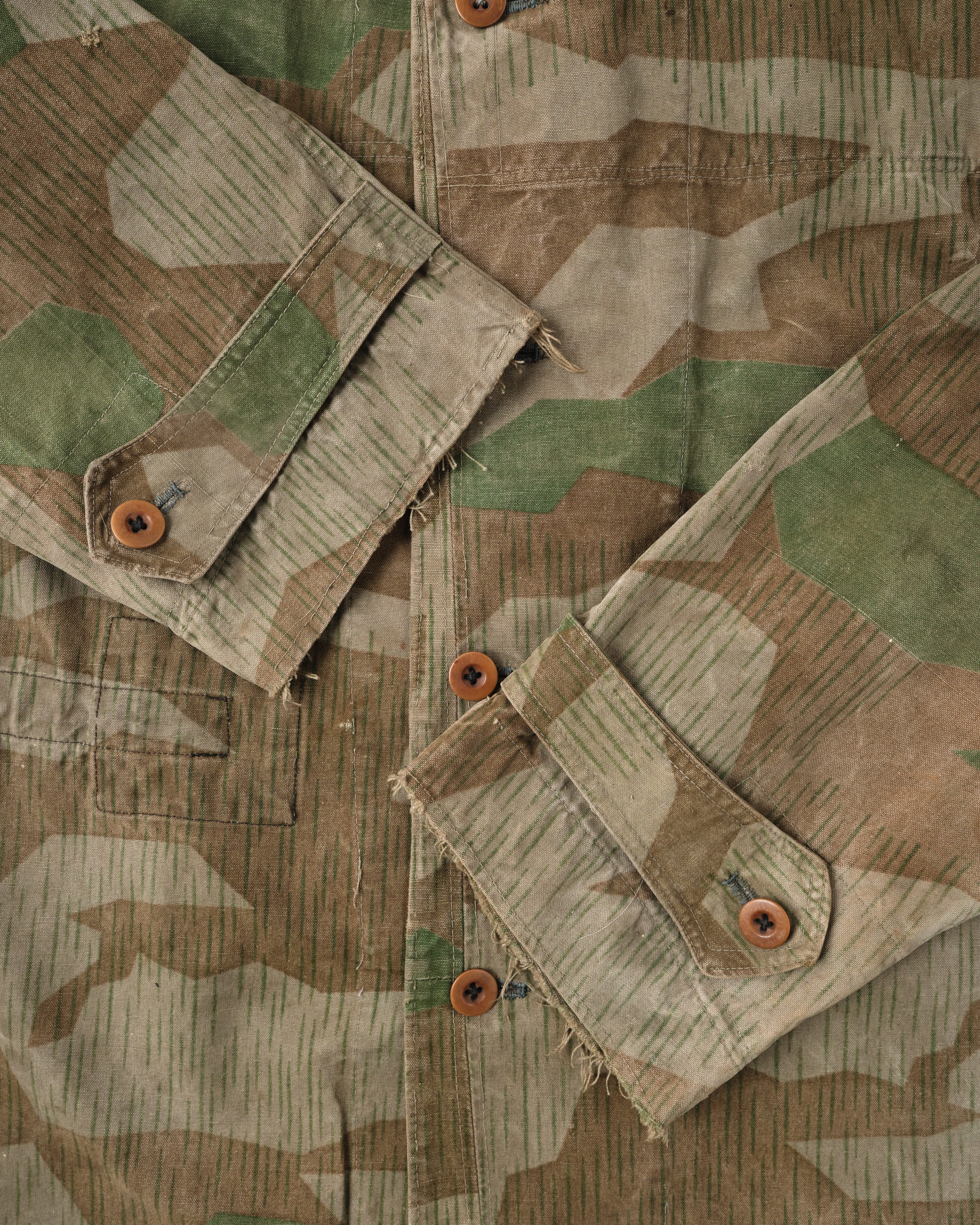 【~40's】WWII German Army Splinter Camouflage Hooded Jacket "Localmade" "Wehrmacht"