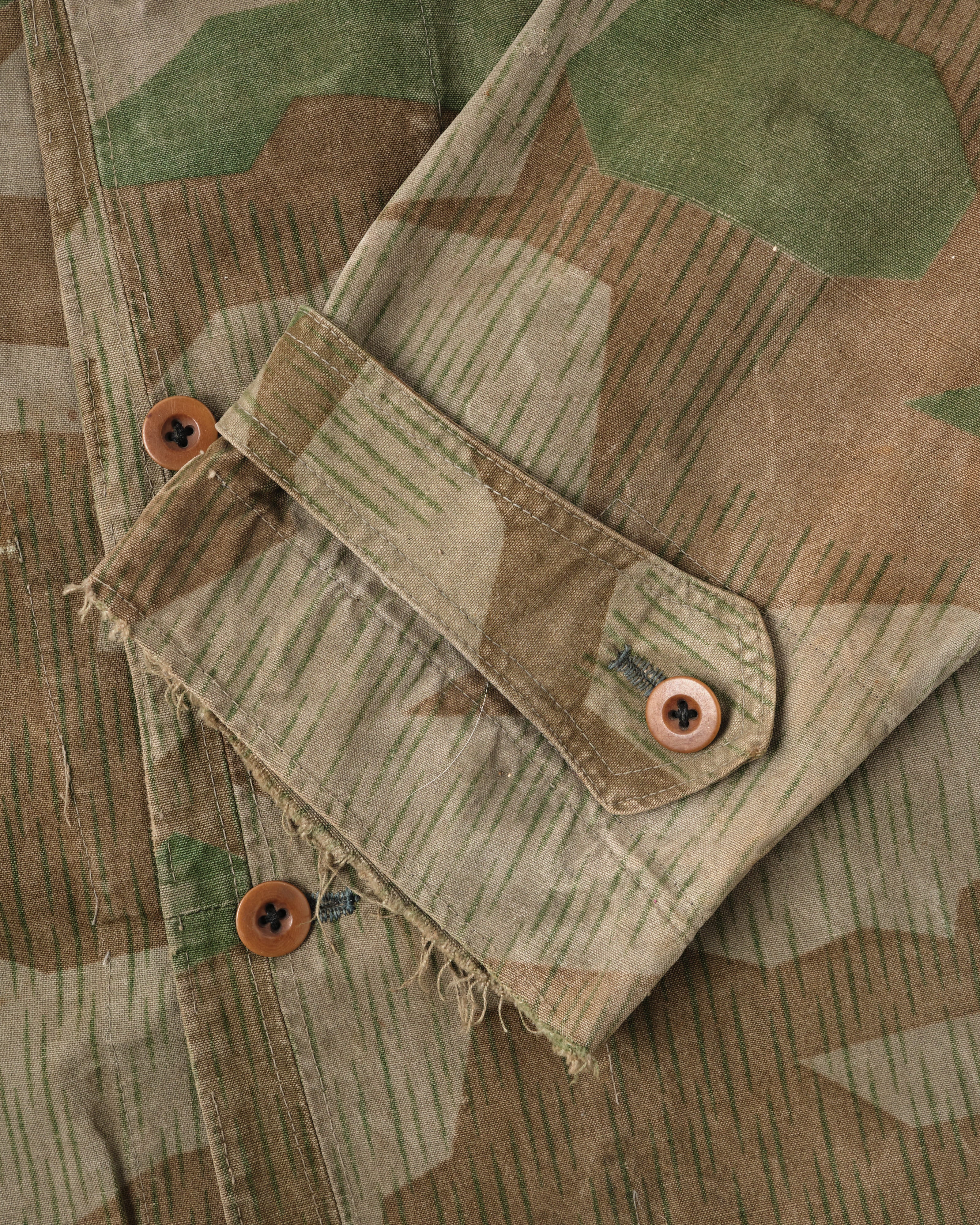 【~40's】WWII German Army Splinter Camouflage Hooded Jacket "Localmade" "Wehrmacht"