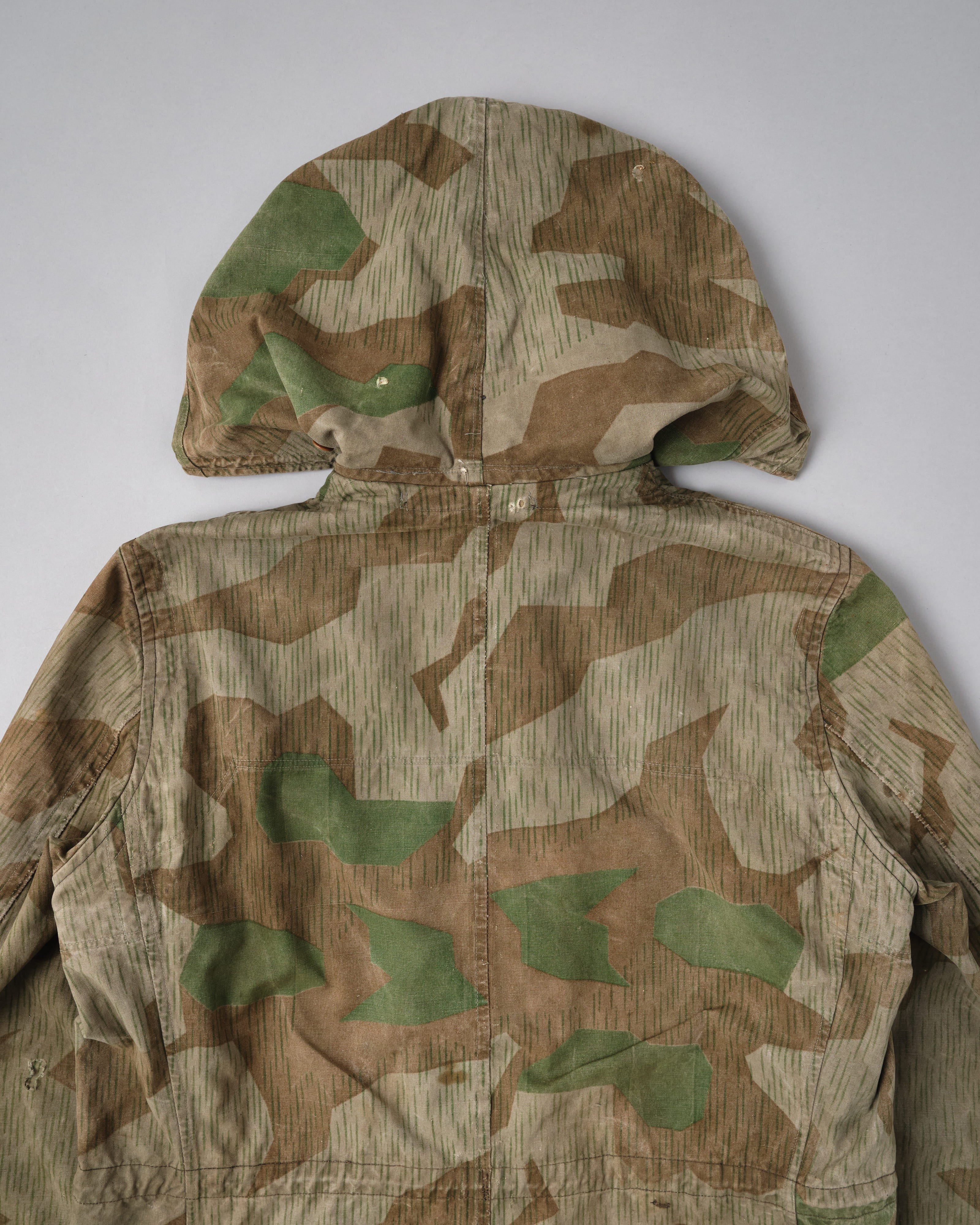 【~40's】WWII German Army Splinter Camouflage Hooded Jacket "Localmade" "Wehrmacht"