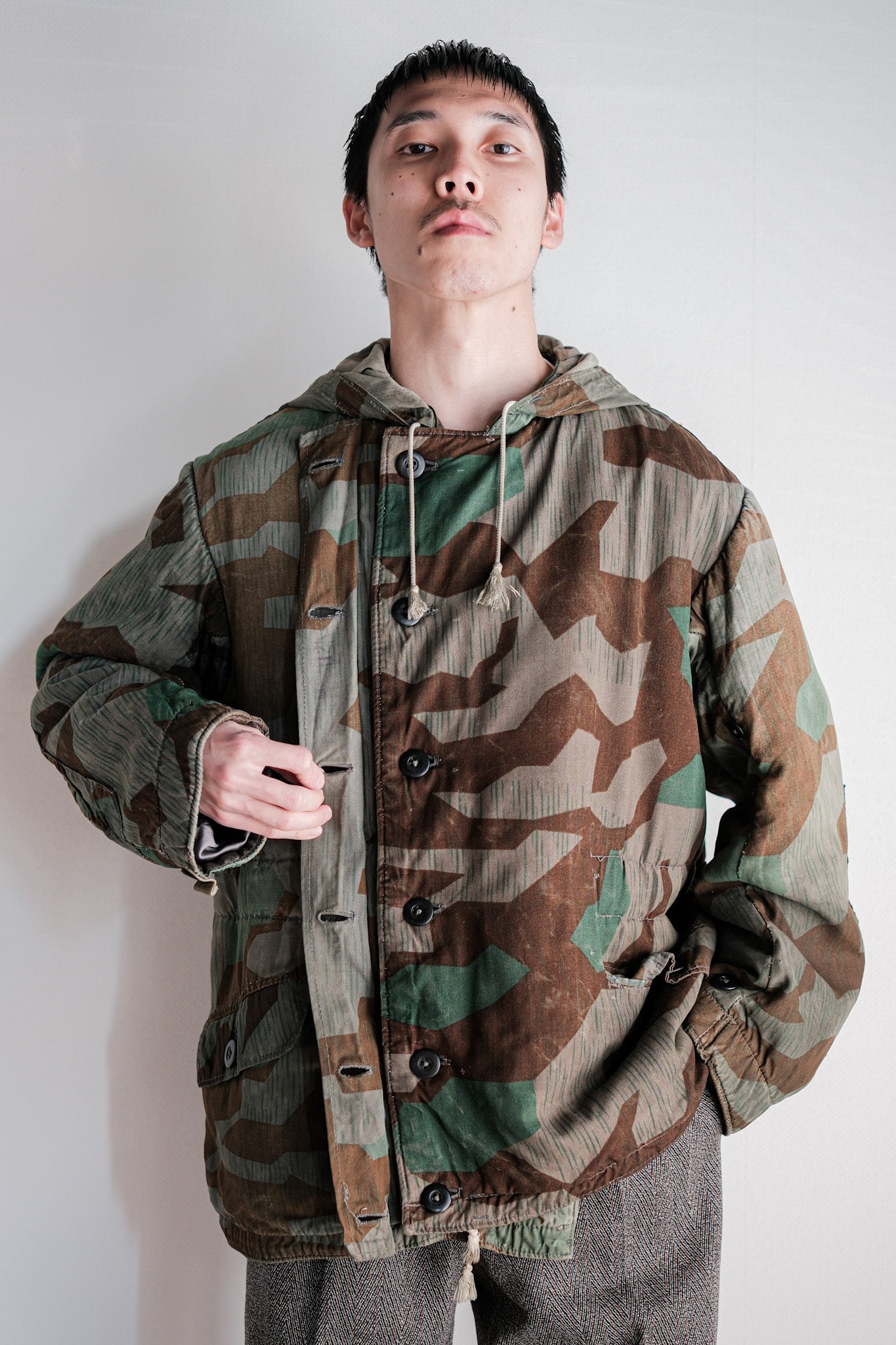 【~40's】WWⅡ German Army Splinter Camouflage 43 Pattern Winter Parka