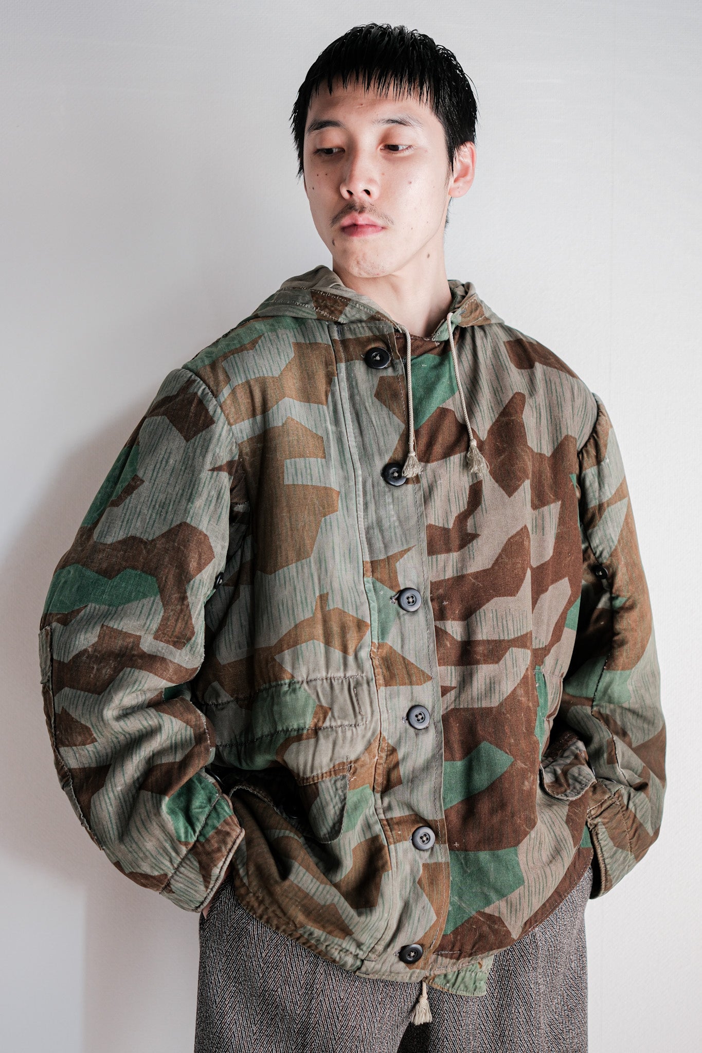 【~40's】WWⅡ German Army Splinter Camouflage 43 Pattern Winter Parka