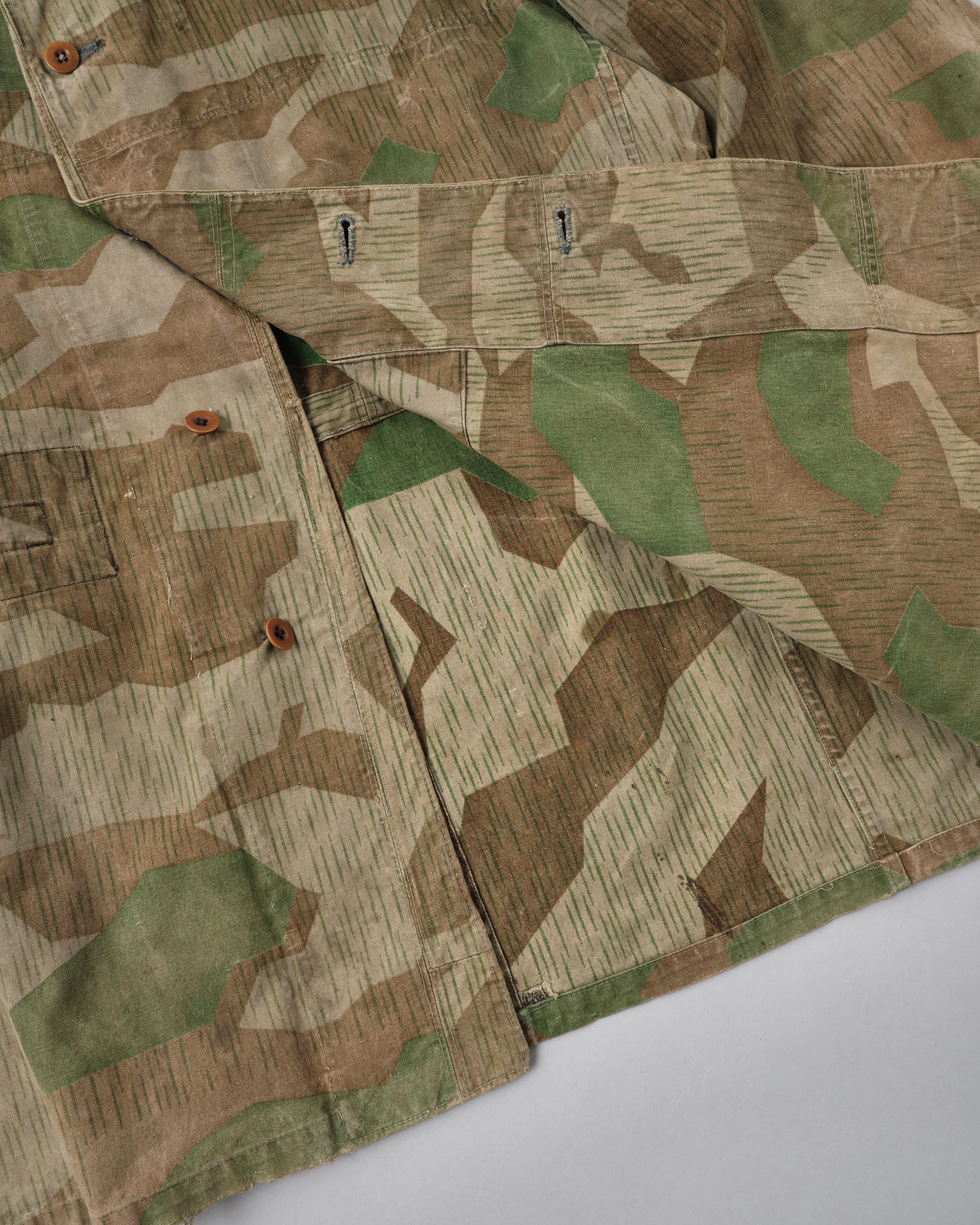 【~40's】WWII German Army Splinter Camouflage Hooded Jacket "Localmade" "Wehrmacht"