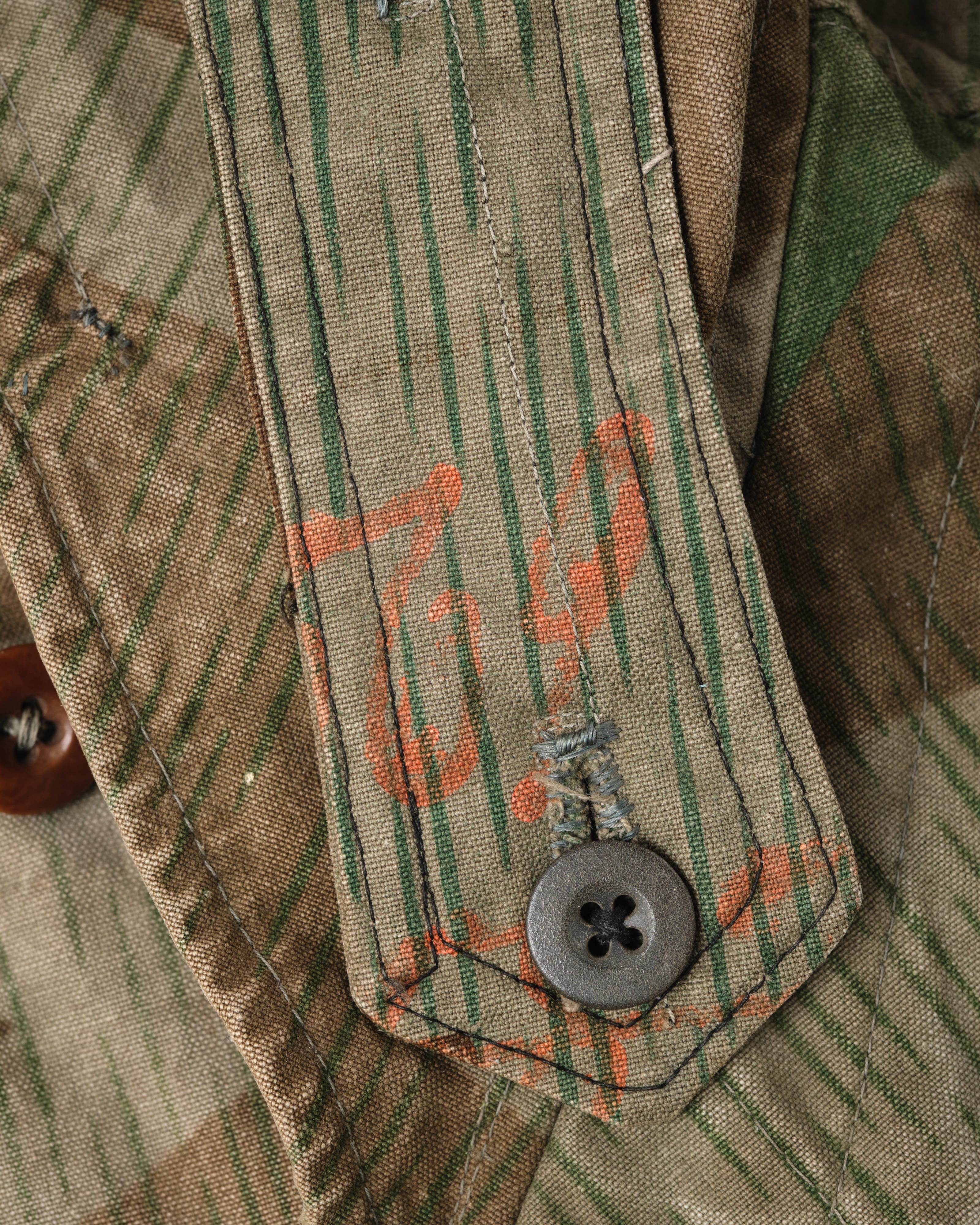 【~40's】WWII German Army Splinter Camouflage Hooded Jacket "Localmade" "Wehrmacht"