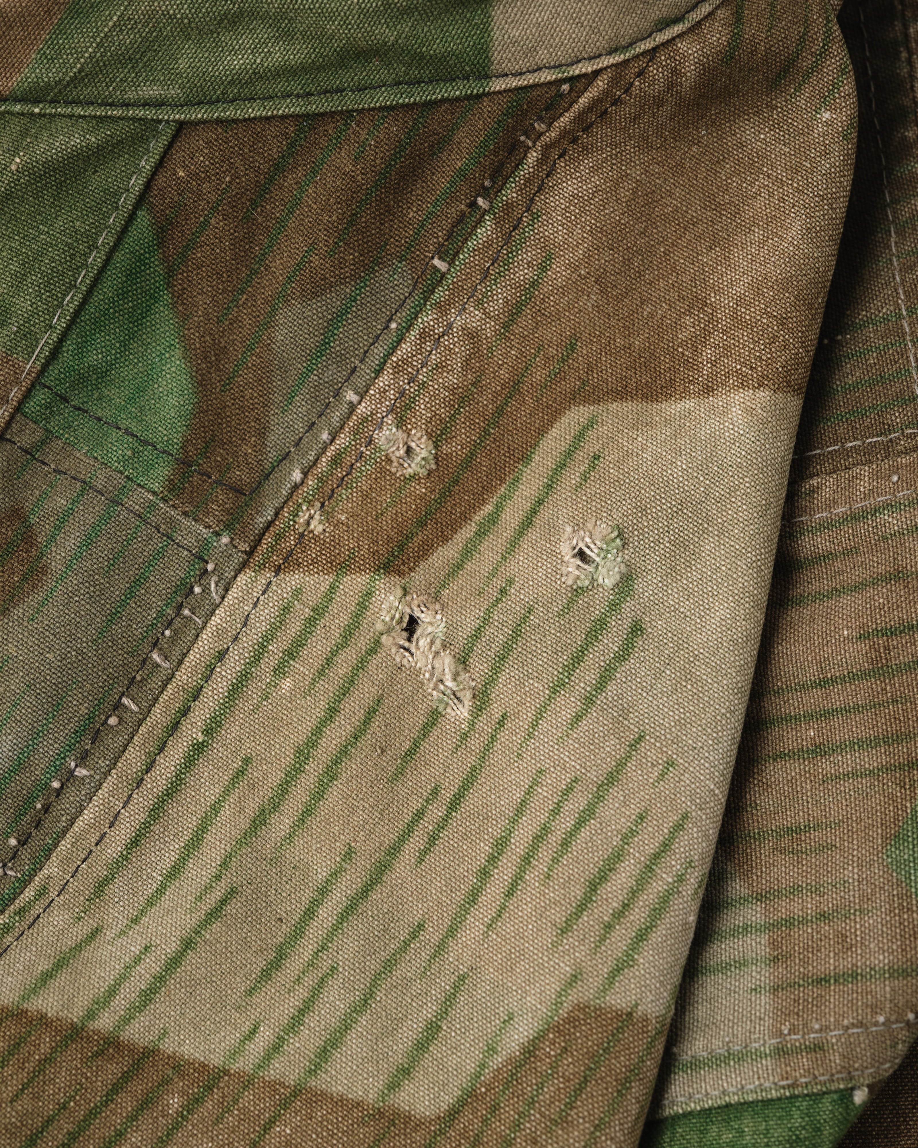 【~40's】WWII German Army Splinter Camouflage Hooded Jacket "Localmade" "Wehrmacht"