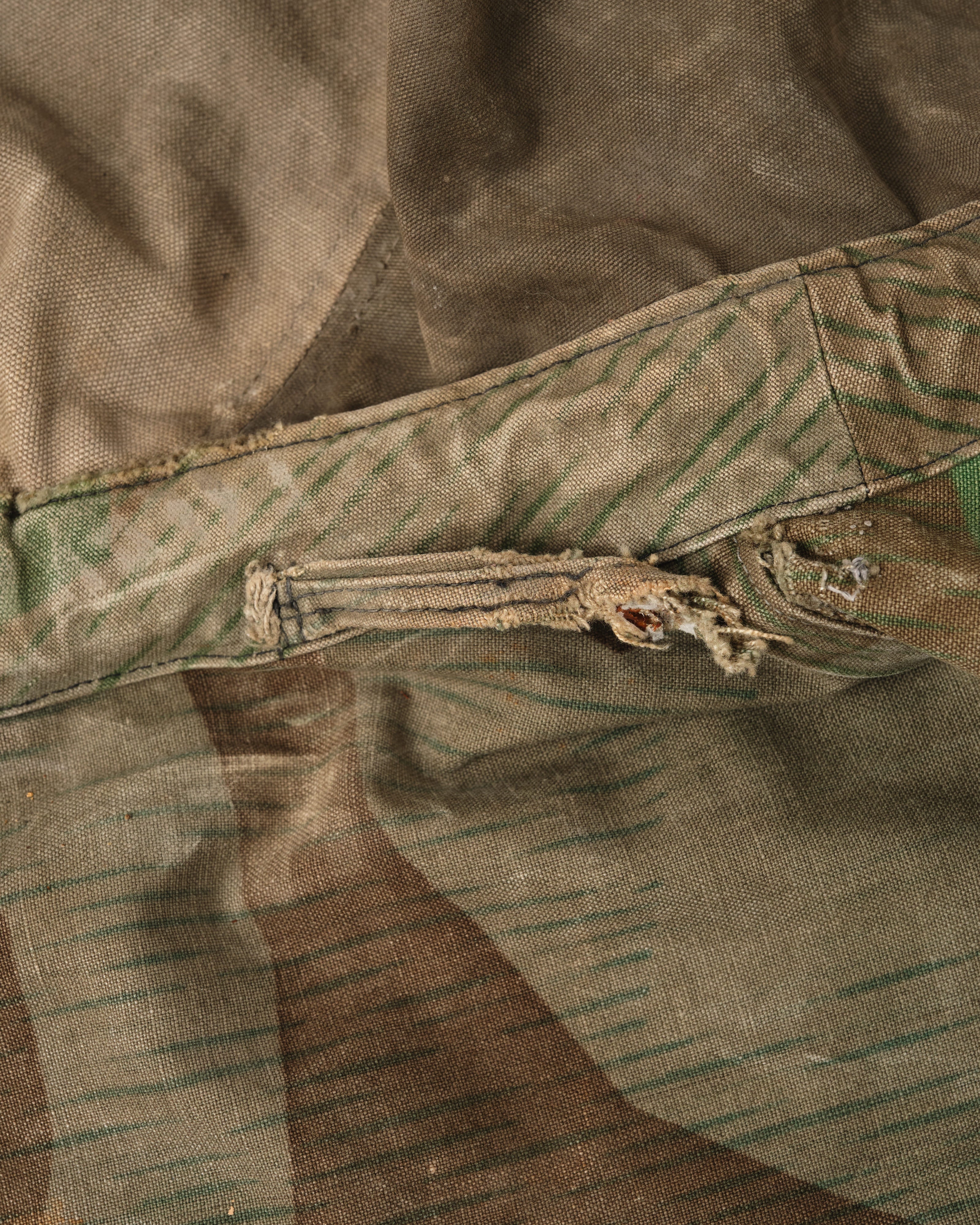 【~40's】WWII German Army Splinter Camouflage Hooded Jacket "Localmade" "Wehrmacht"