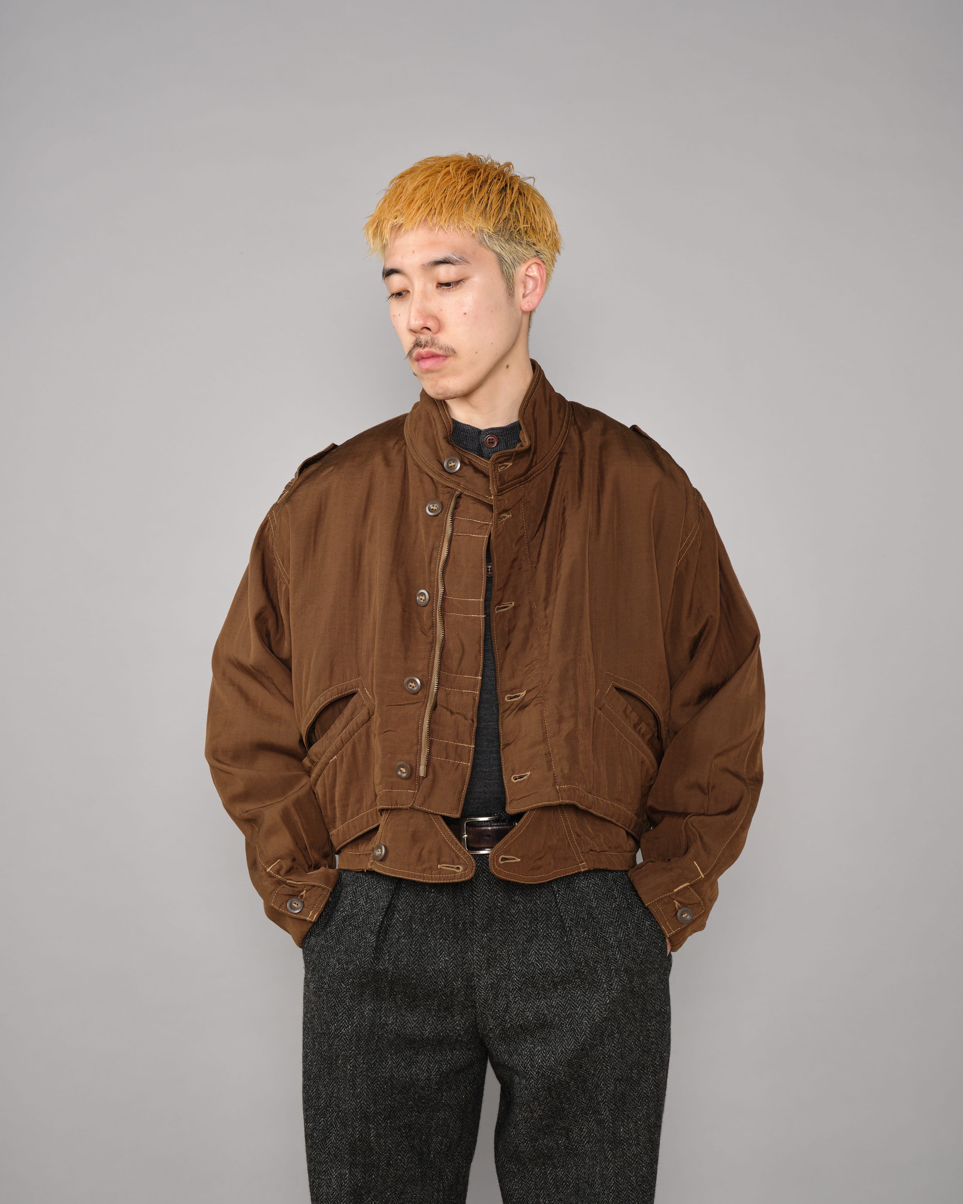 【~80's】Old Marithé François Girbaud Closed Deformed Design Short Jacket Size.46