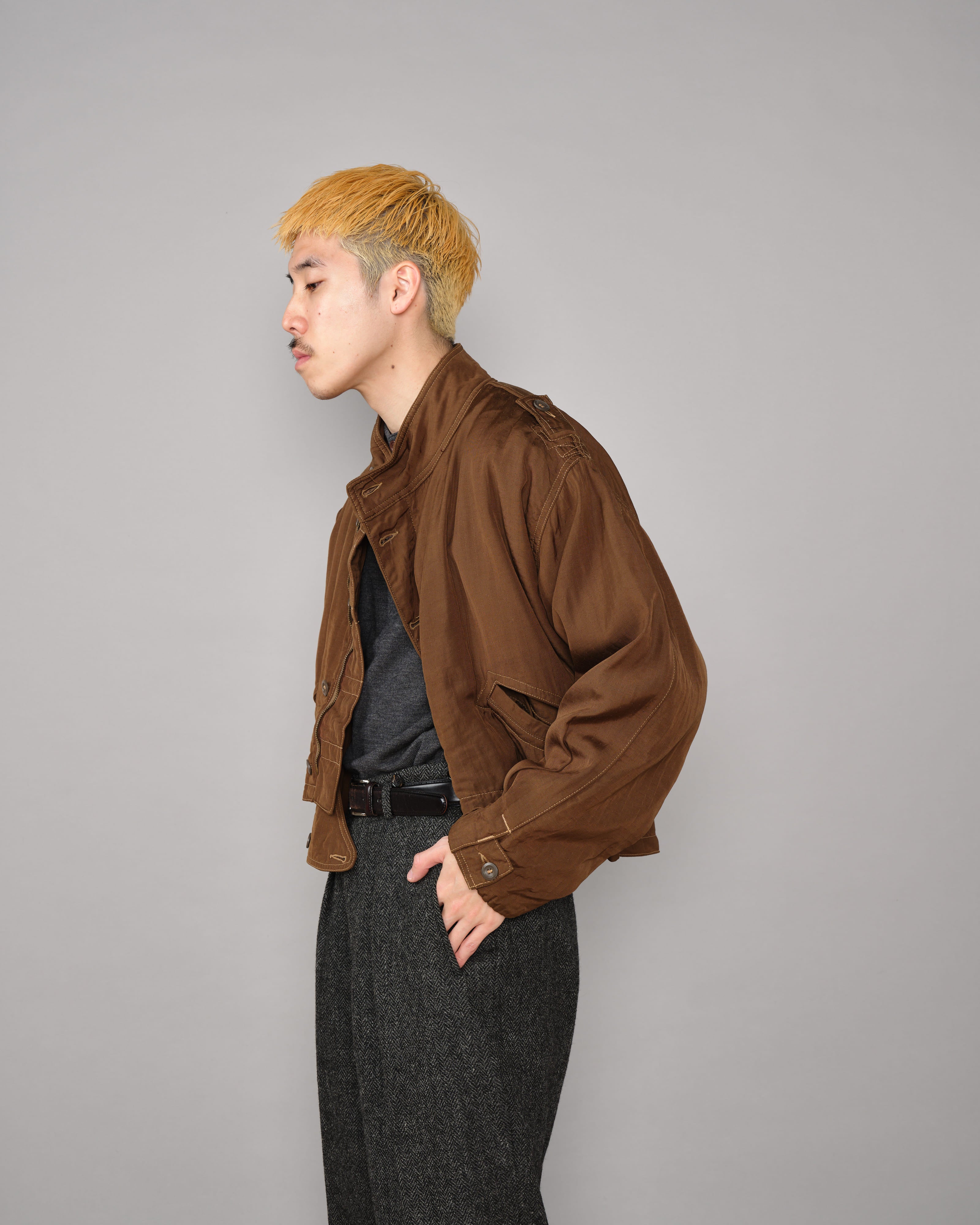 【~80's】Old Marithé François Girbaud Closed Deformed Design Short Jacket Size.46