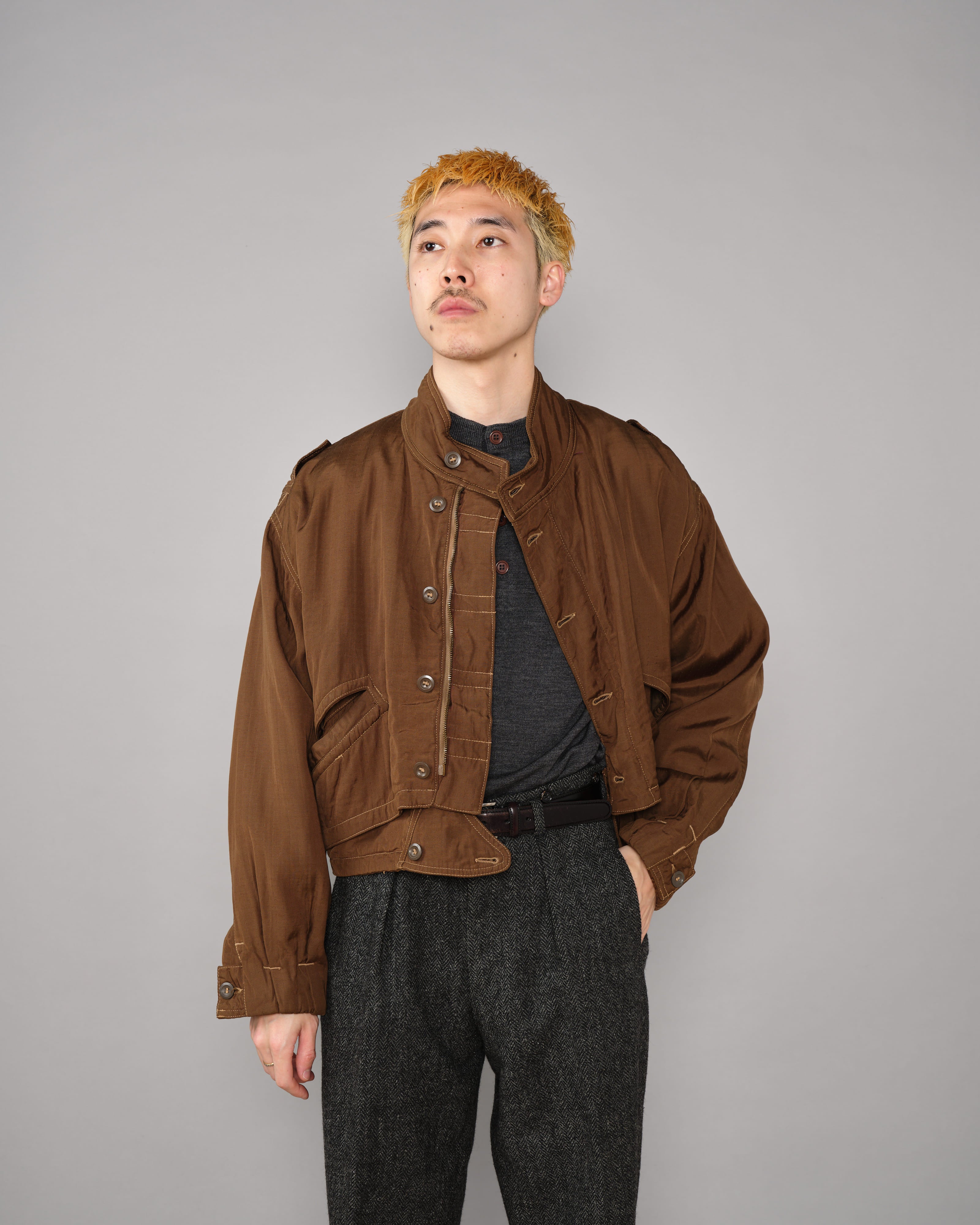 【~80's】Old Marithé François Girbaud Closed Deformed Design Short Jacket Size.46