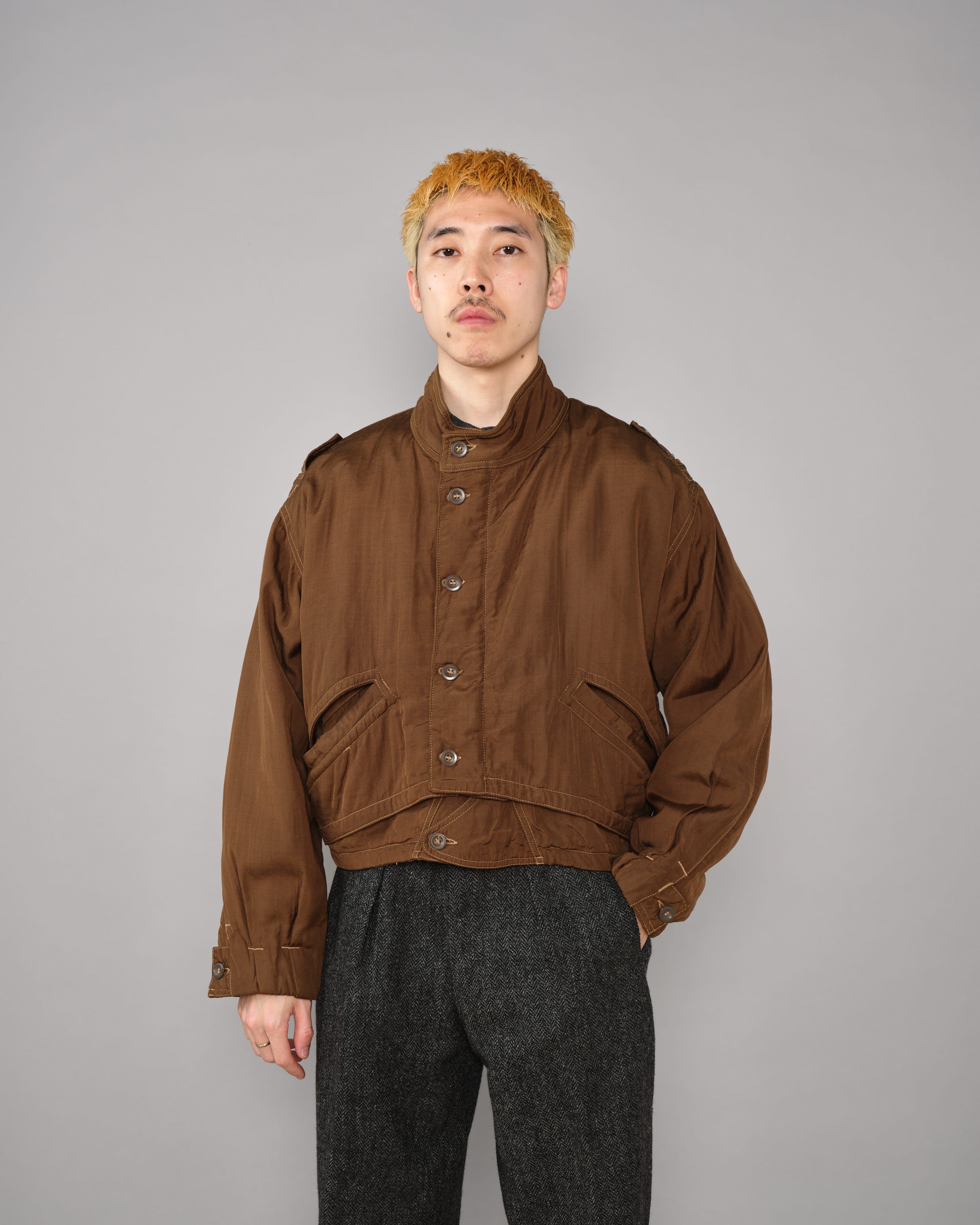 【~80's】Old Marithé François Girbaud Closed Deformed Design Short Jacket Size.46