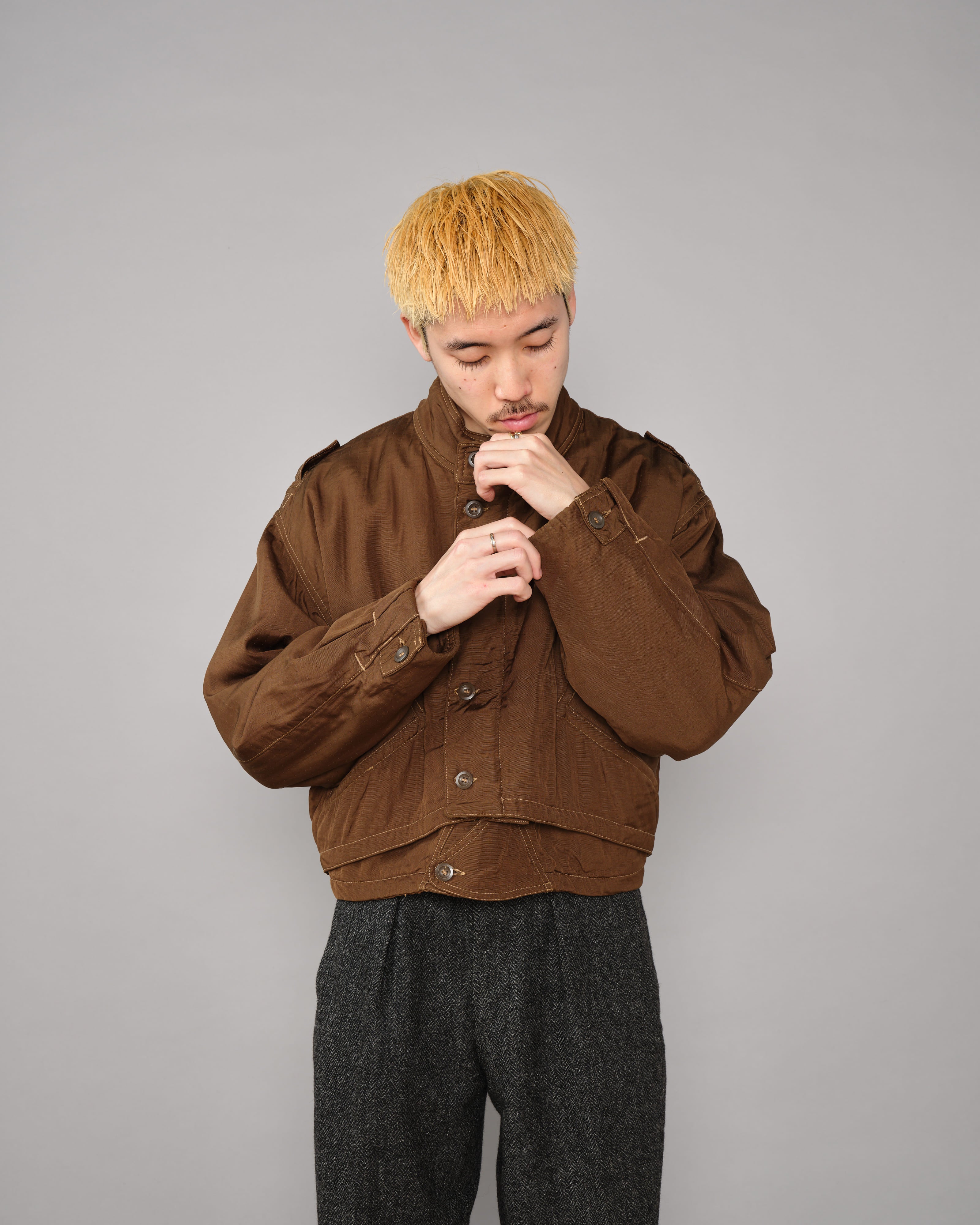 【~80's】Old Marithé François Girbaud Closed Deformed Design Short Jacket Size.46