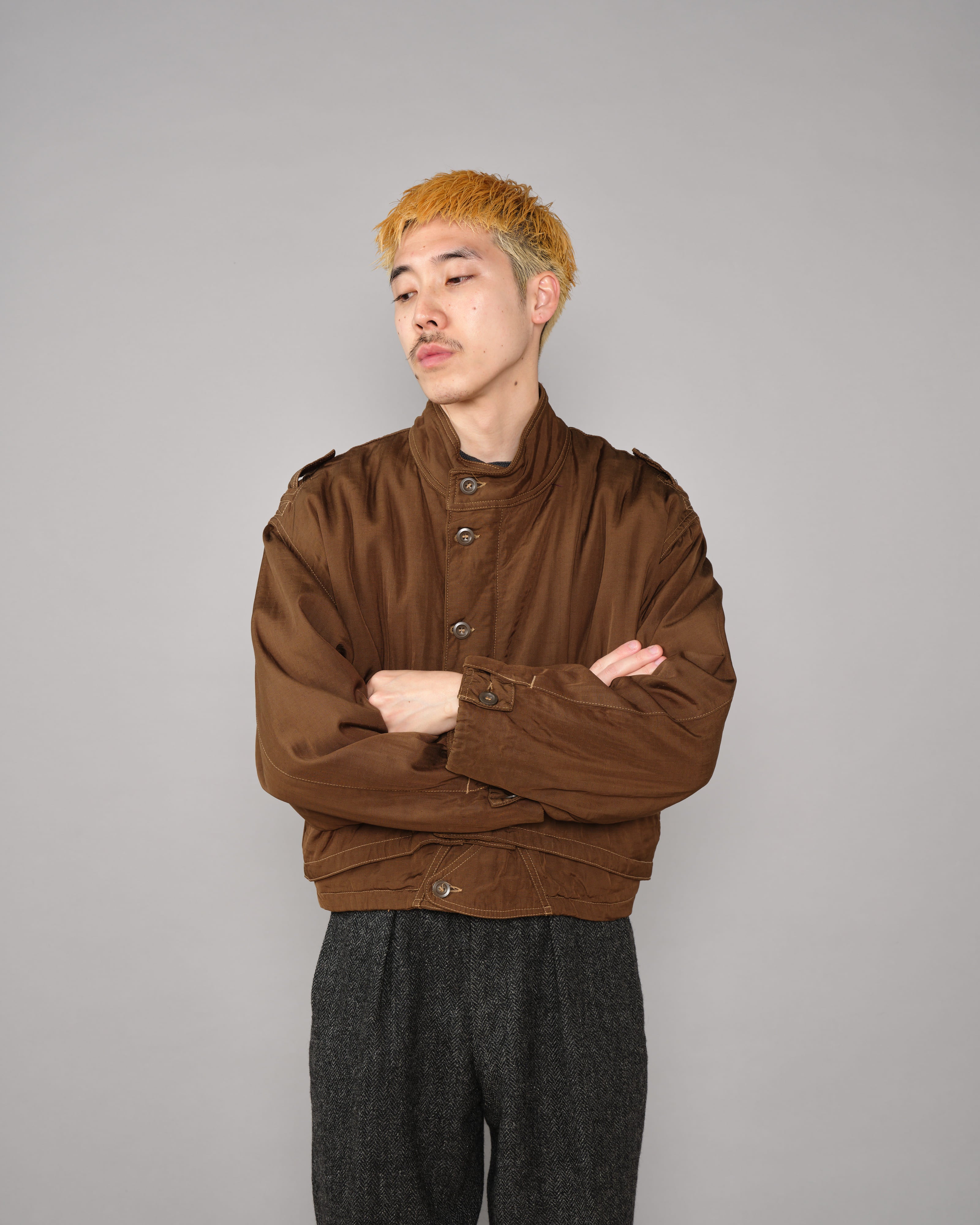 【~80's】Old Marithé François Girbaud Closed Deformed Design Short Jacket Size.46