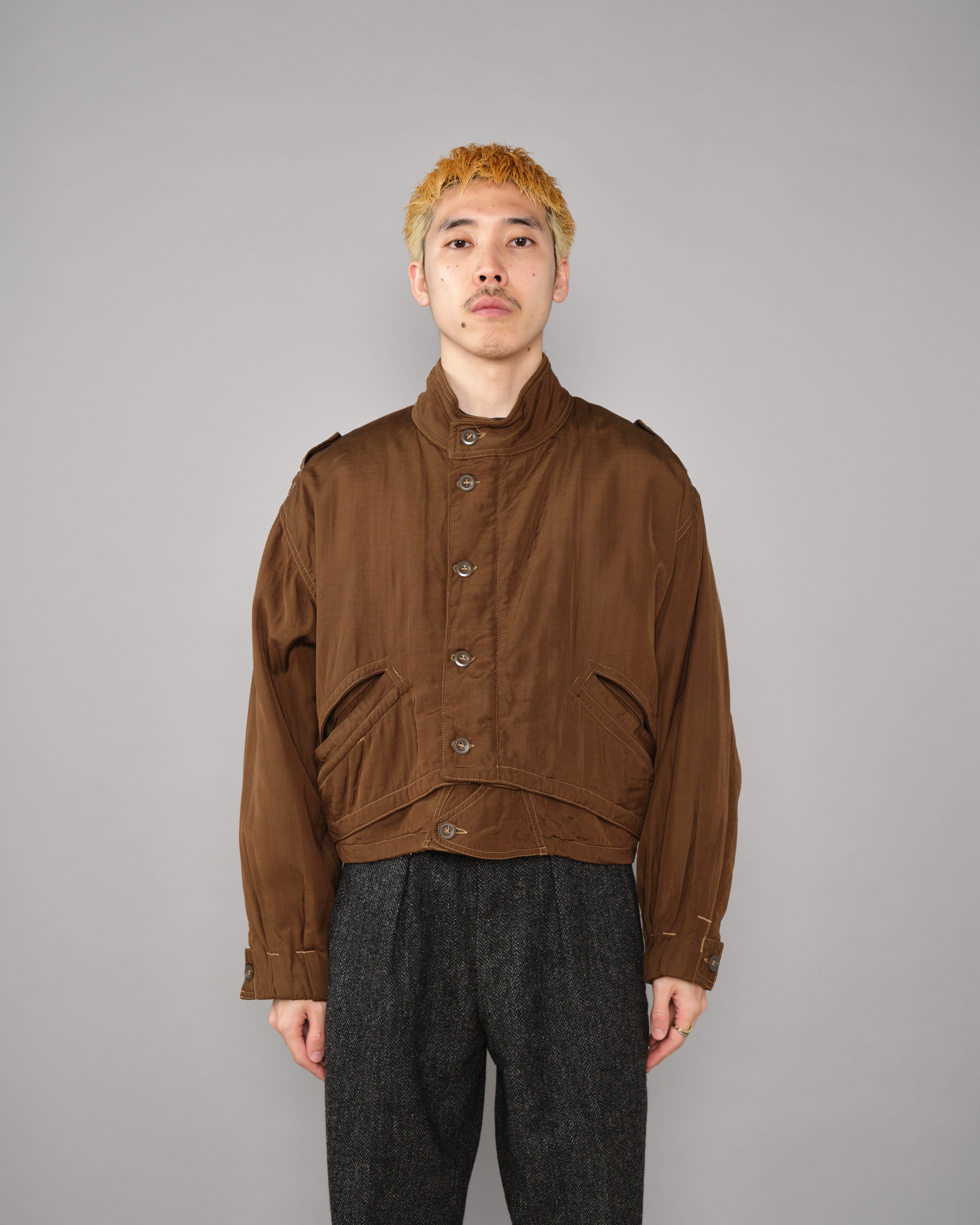 【~80's】Old Marithé François Girbaud Closed Deformed Design Short Jacket Size.46