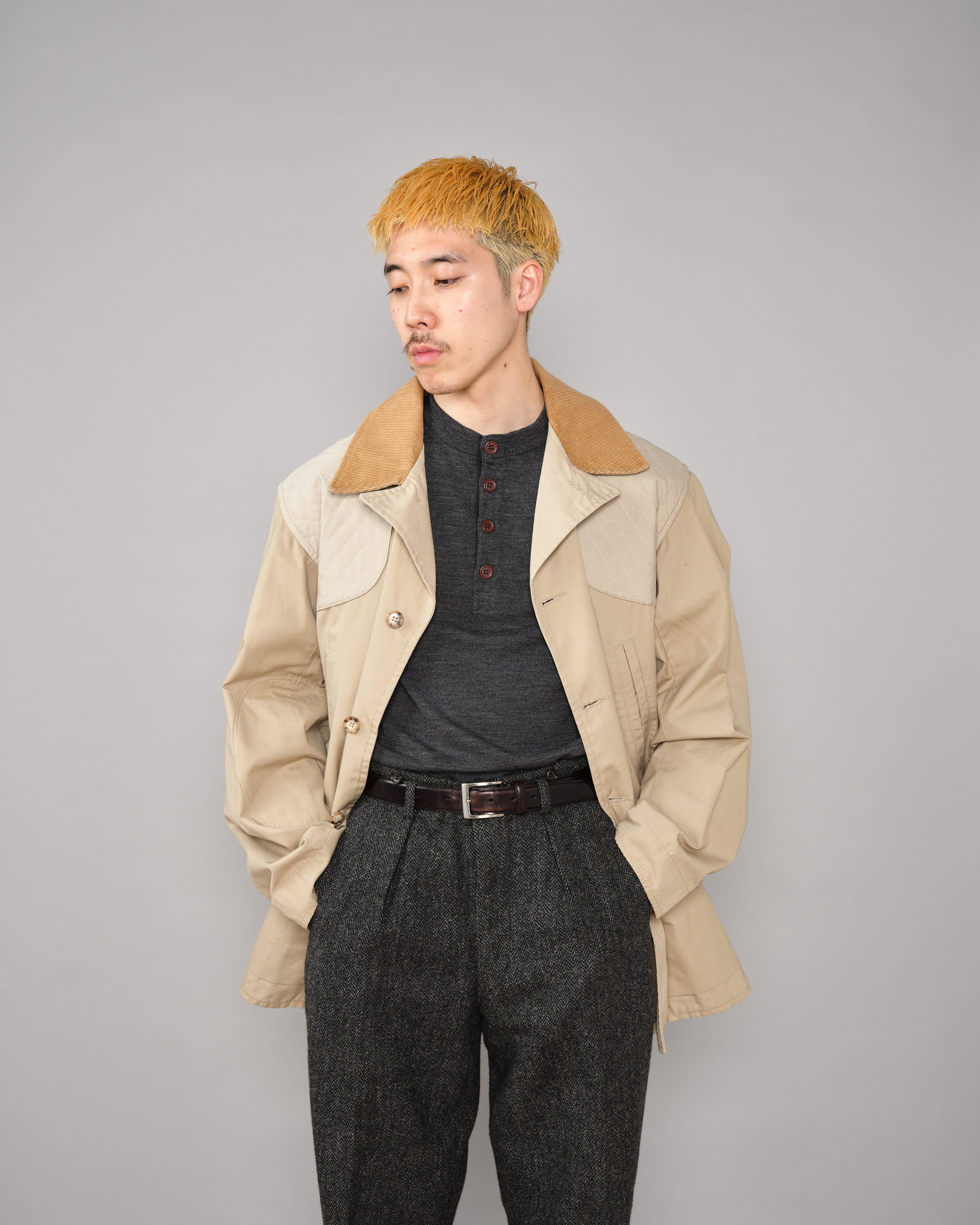 【~80's】Vintage Willis&Geiger Bush Poplin Quail Coat Size.44 "Made in U.S.A."