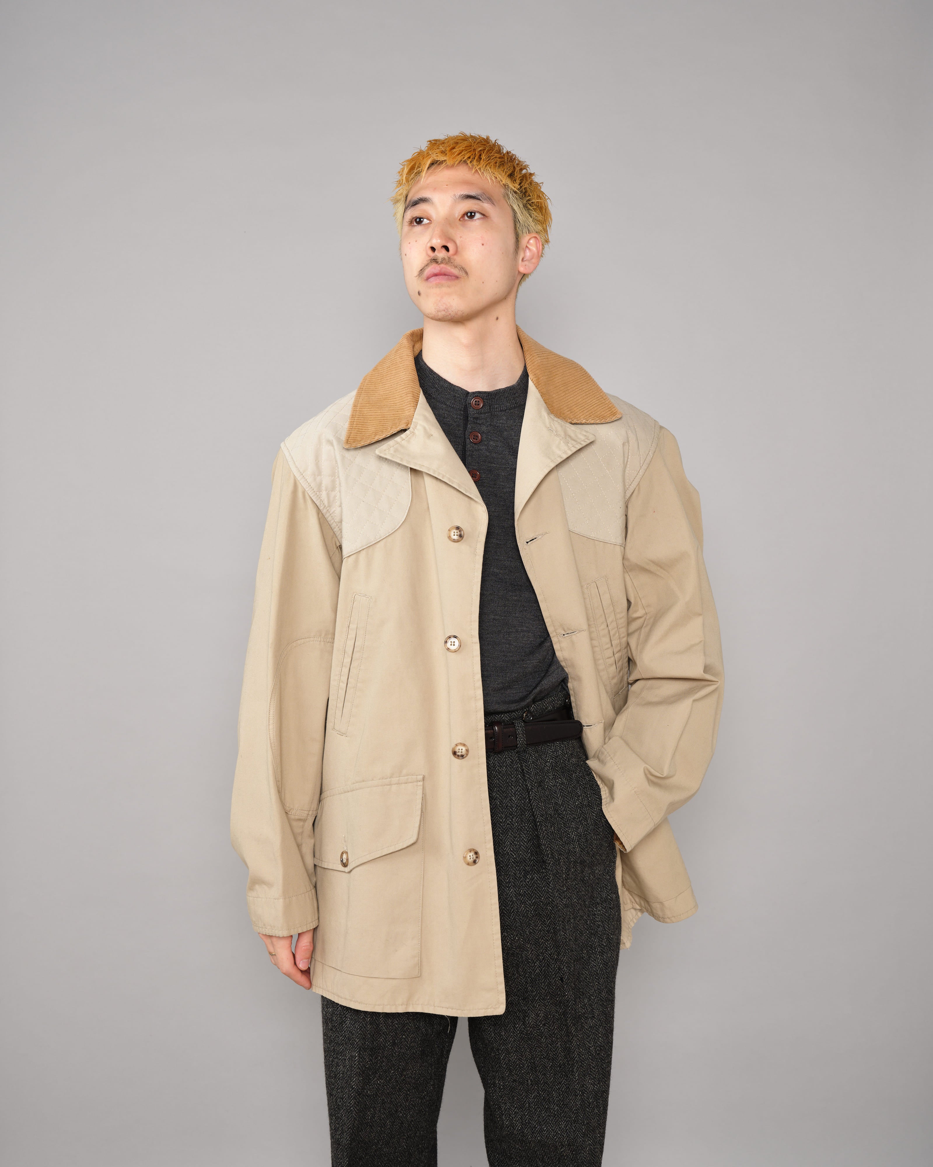 【~80's】Vintage Willis&Geiger Bush Poplin Quail Coat Size.44 "Made in U.S.A."