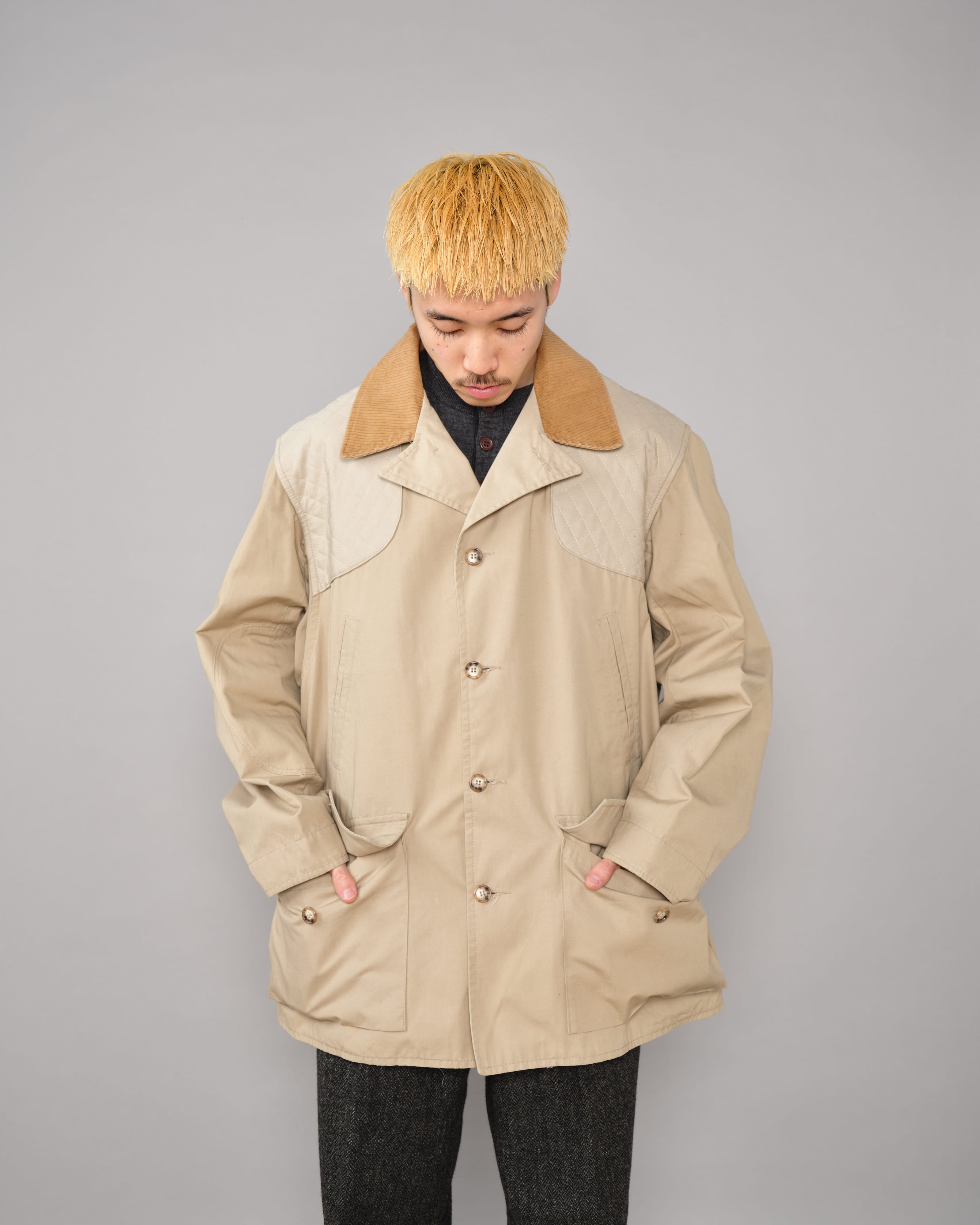 【~80's】Vintage Willis&Geiger Bush Poplin Quail Coat Size.44 "Made in U.S.A."