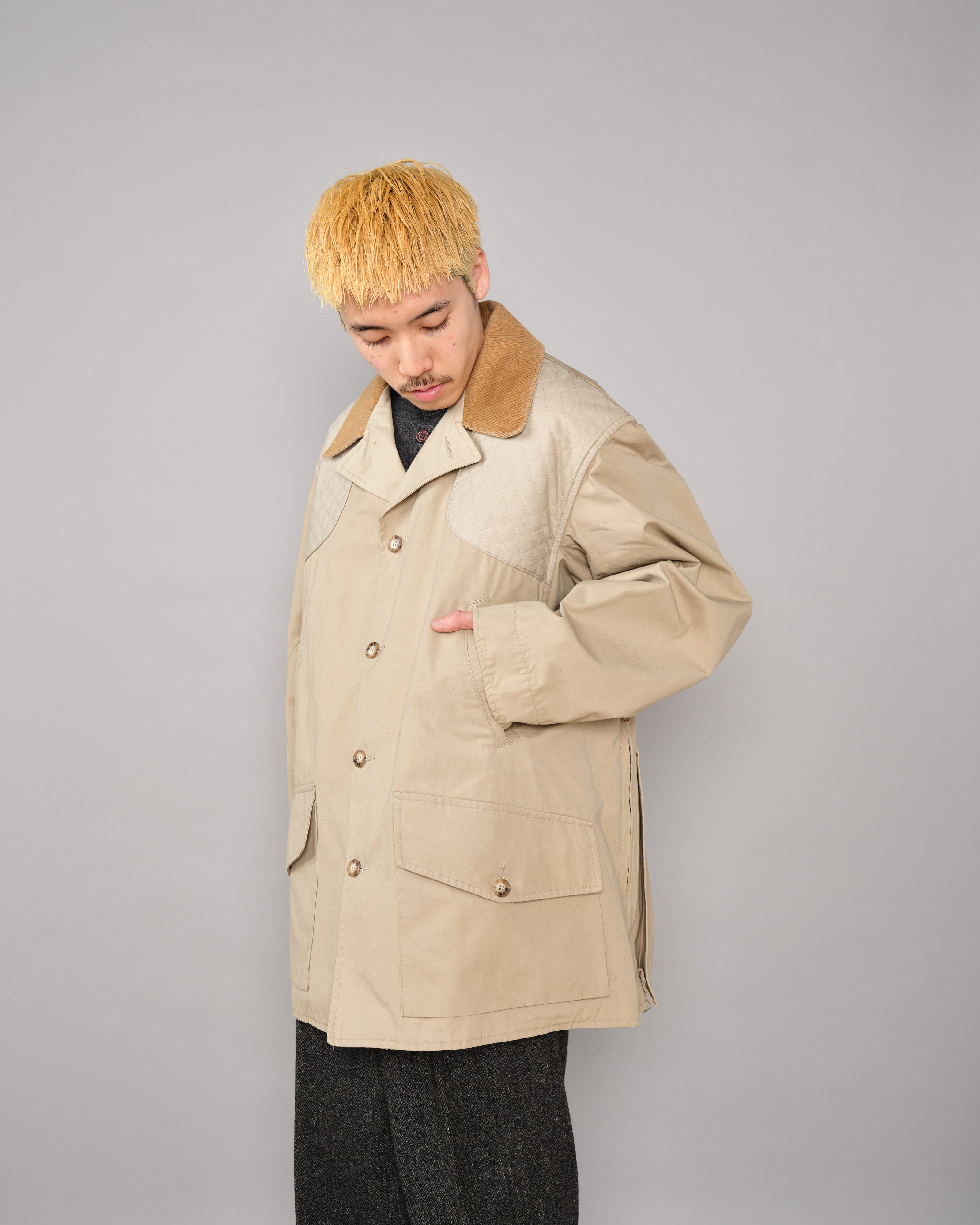 【~80's】Vintage Willis&Geiger Bush Poplin Quail Coat Size.44 "Made in U.S.A."