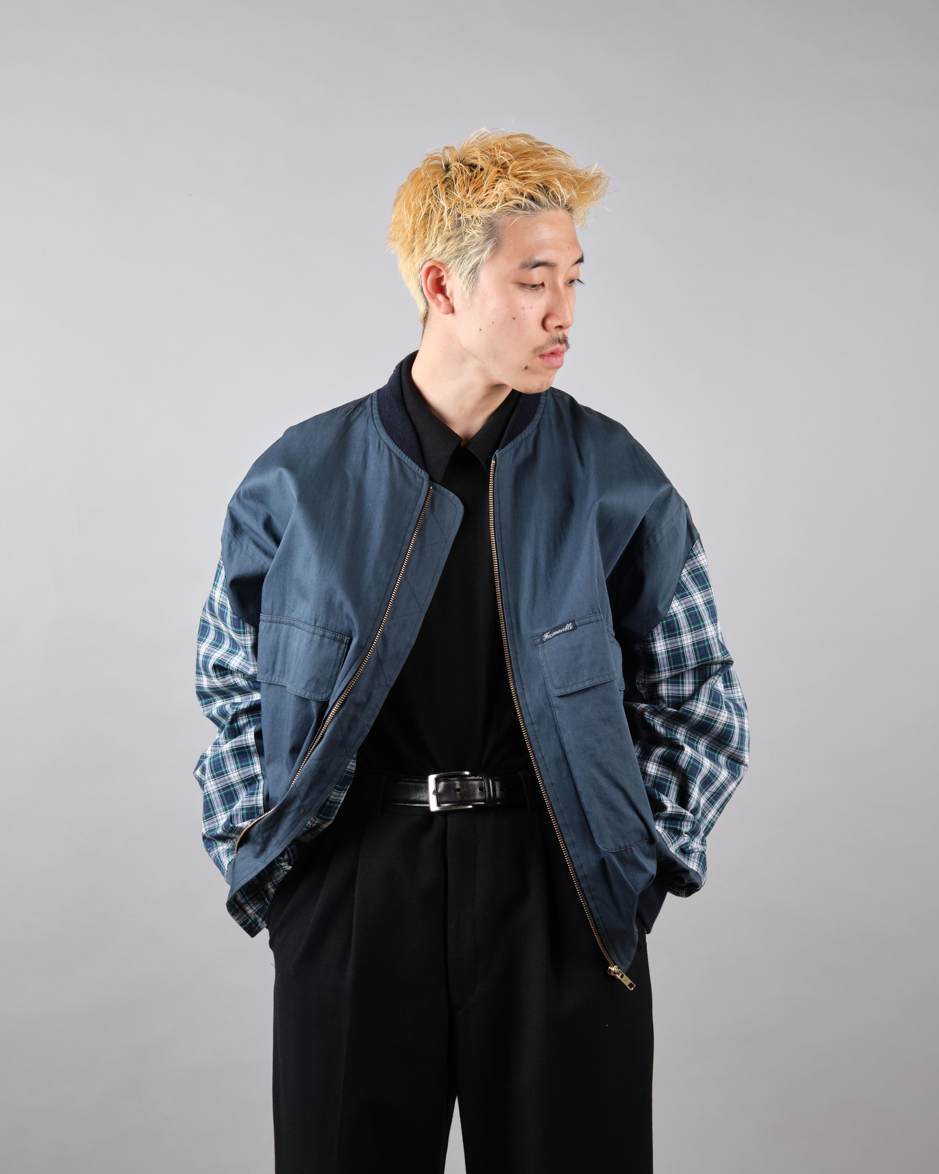【~80's】Vintage Façonnable Cotton Nylon Crazy Pattern Blouson Size.5