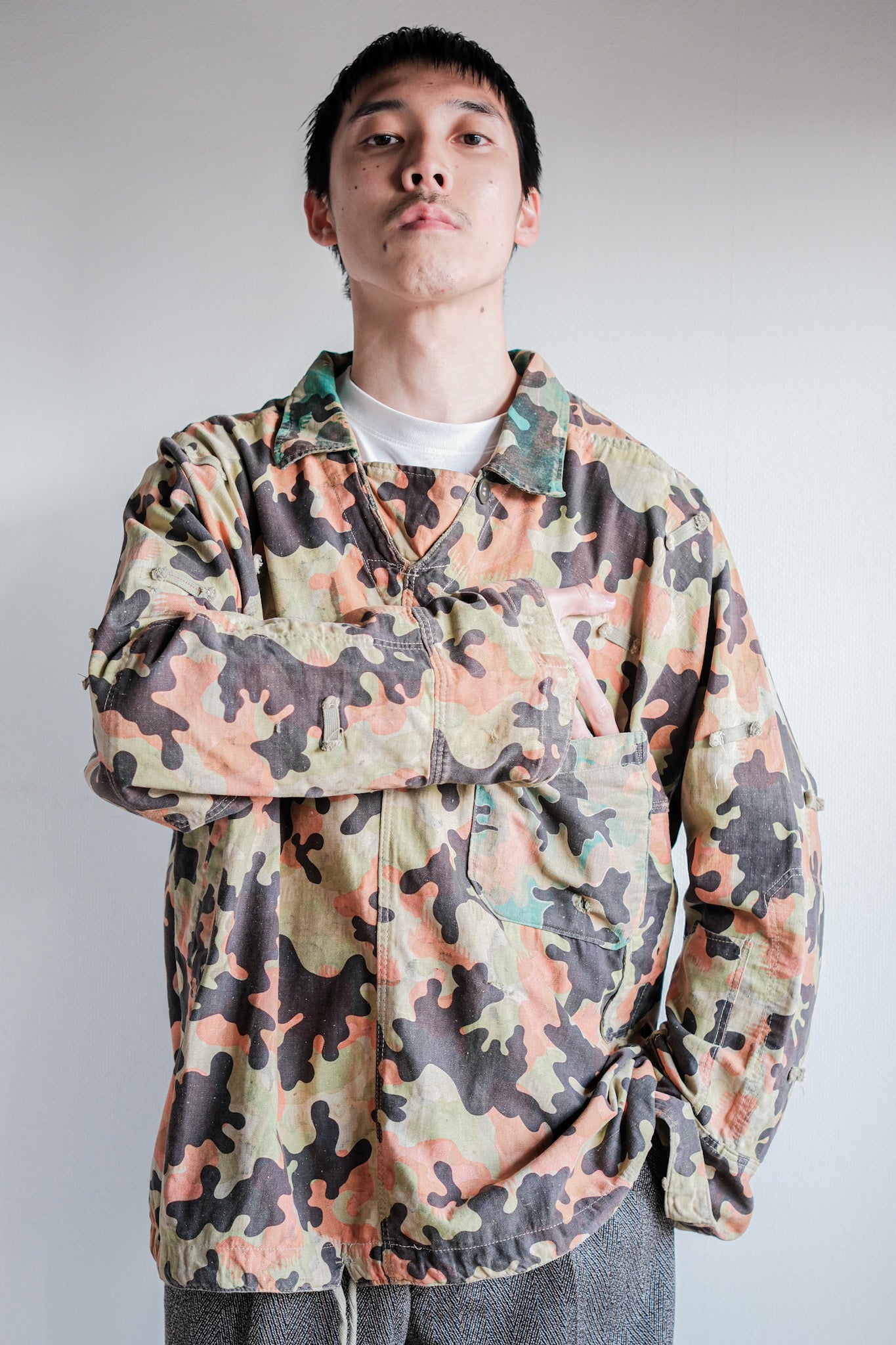 【~50's】Czechoslovakian Army Dubaky Camouflage Reversible Smock