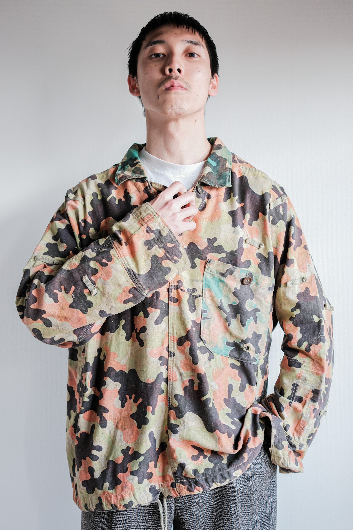 【~50's】Czechoslovakian Army Dubaky Camouflage Reversible Smock