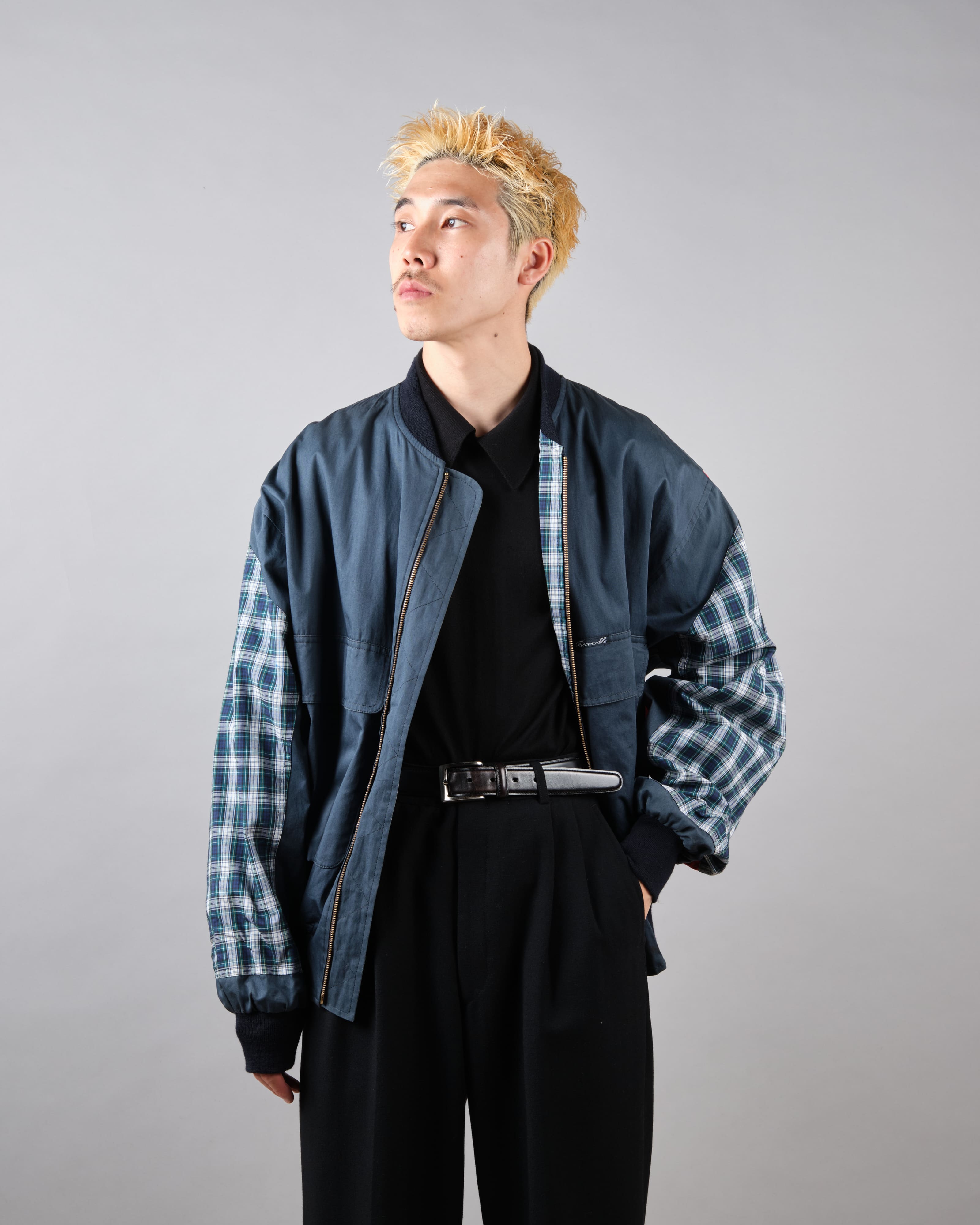 【~80's】Vintage Façonnable Cotton Nylon Crazy Pattern Blouson Size.5