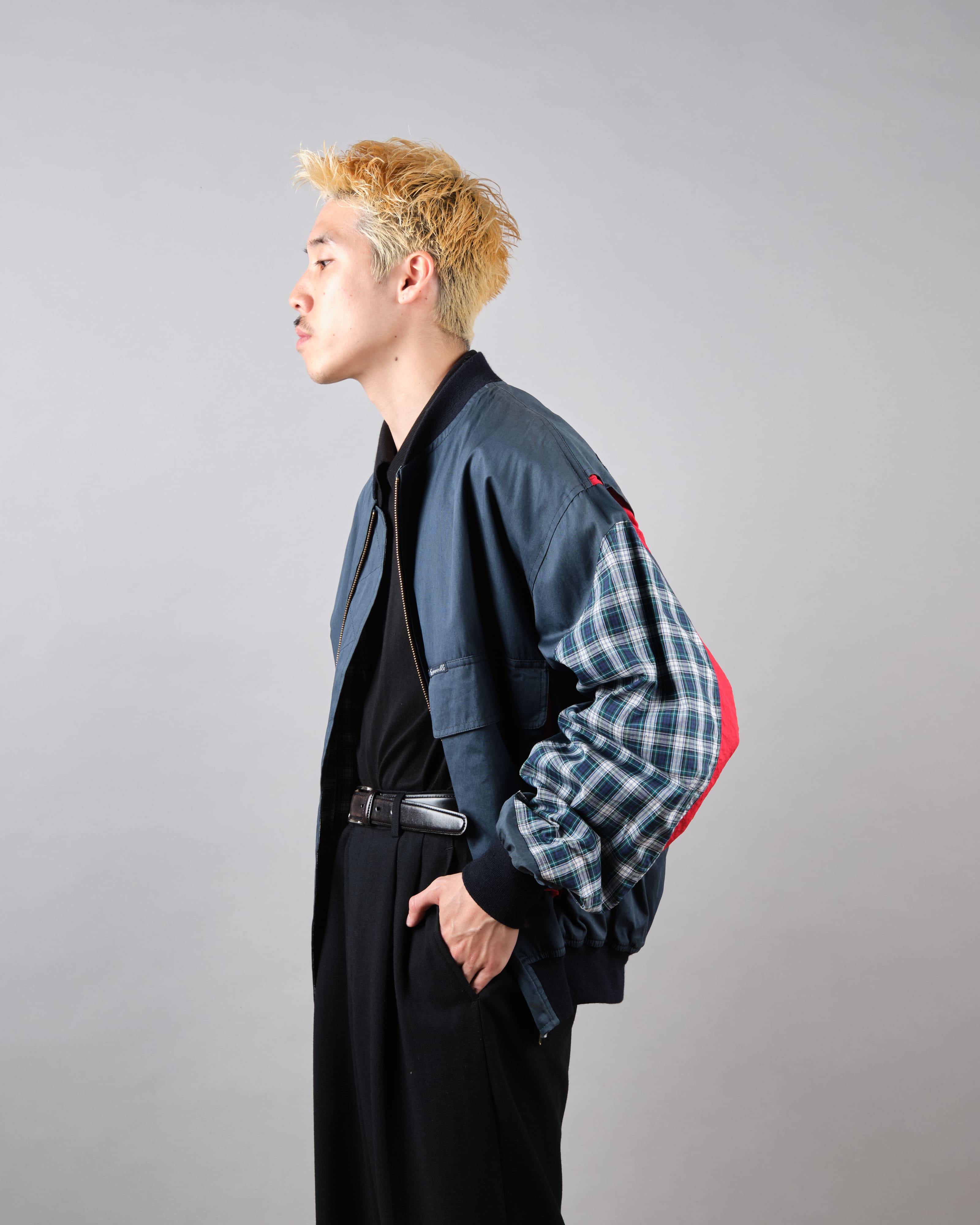【~80's】Vintage Façonnable Cotton Nylon Crazy Pattern Blouson Size.5